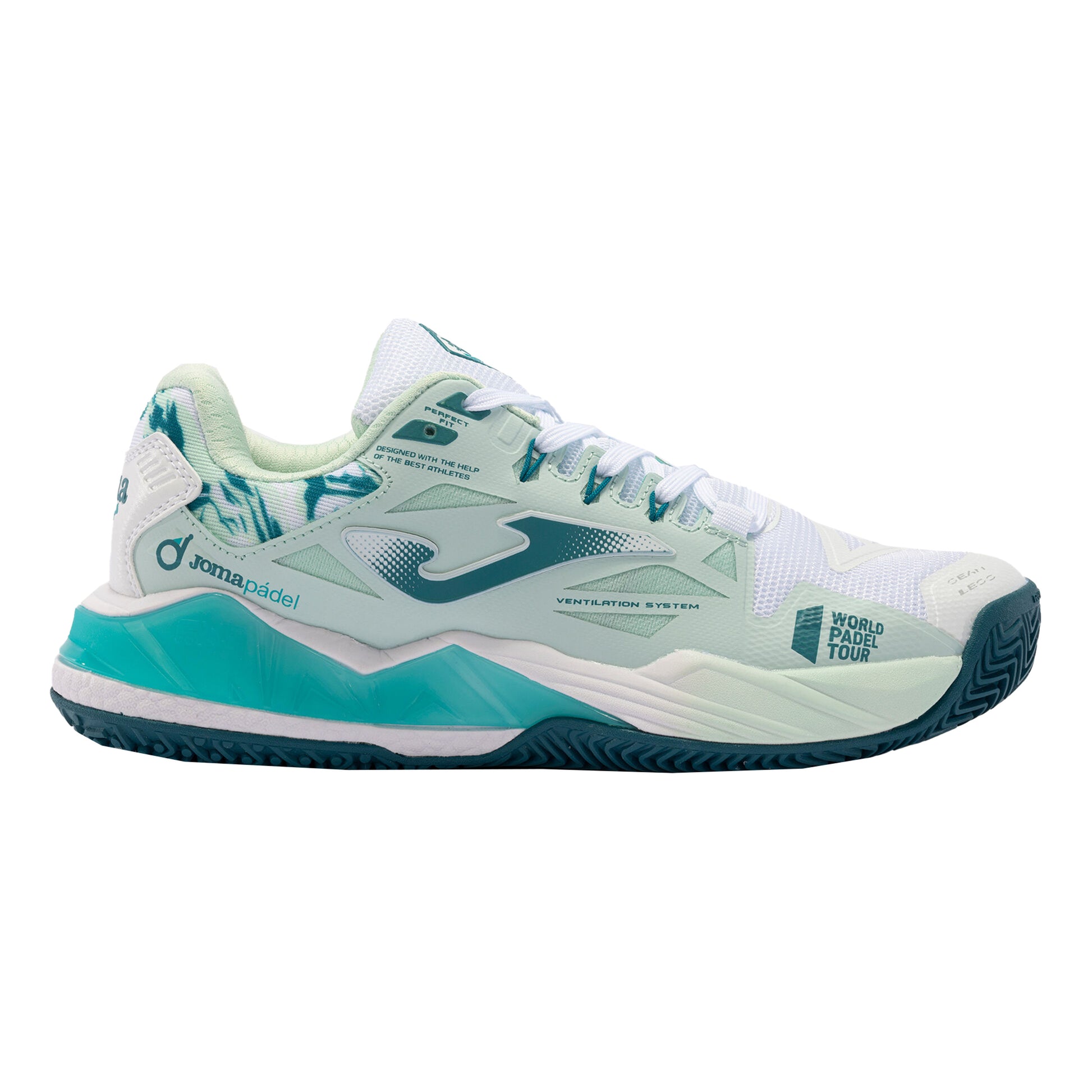 Joma Spin Chaussures padel Femmes - turquoise, blanc