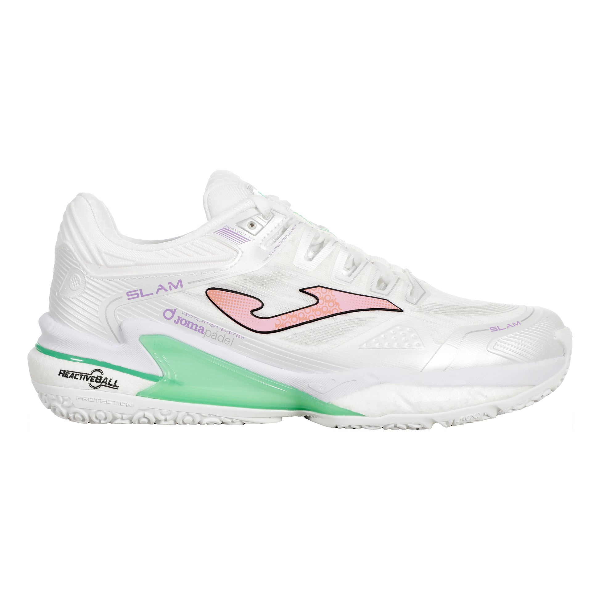 Joma Slam Chaussures Padel Femmes-Blanc,Rosé