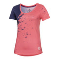 Amari Tech Round-Neck T-shirt Femmes - corail, bleu foncé