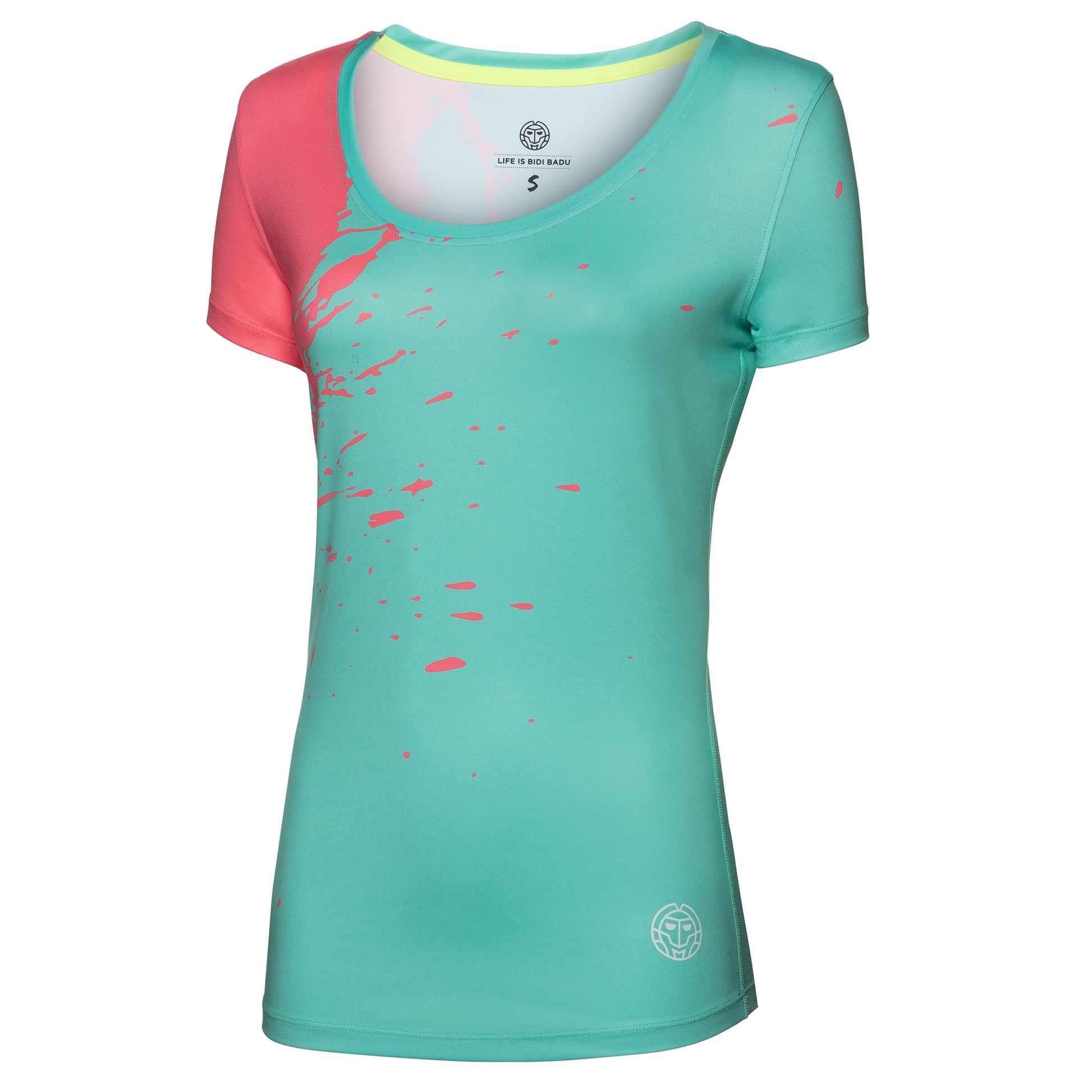 BIDI BADU Amari Tech Round-Neck T-shirt Femmes-Mint, Corail