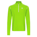 Zac Tech Half Zip Haut Manches Longues Hommes-Vert Fluo,Blanc