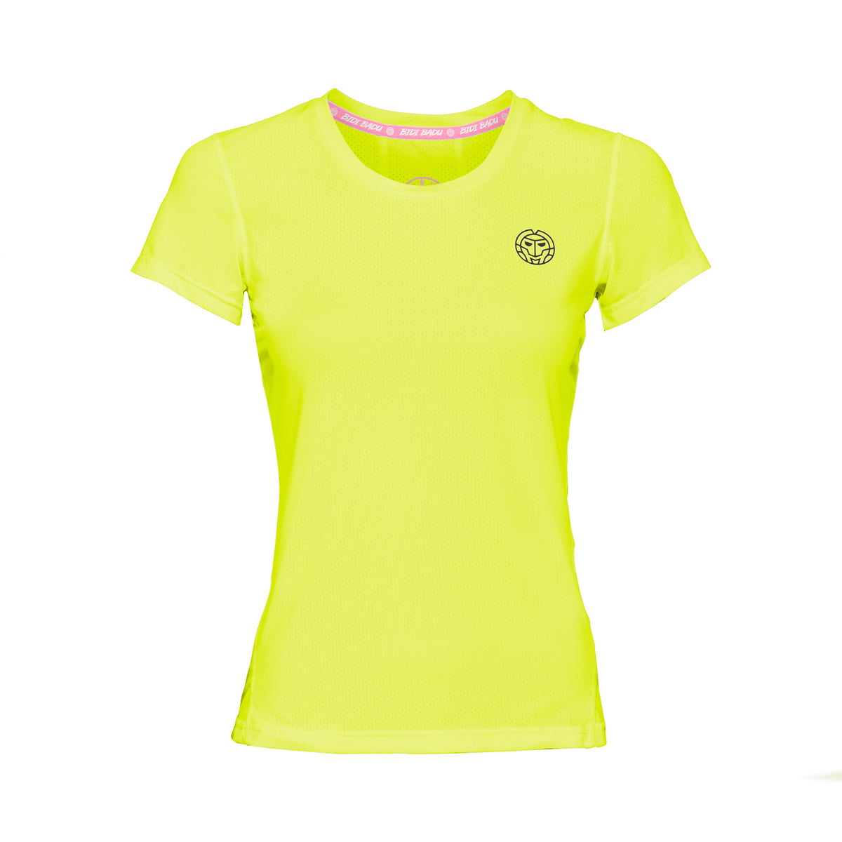 BIDI BADU Calla Tech Roundneck T-shirt Filles-Jaunes Fluo,Noir