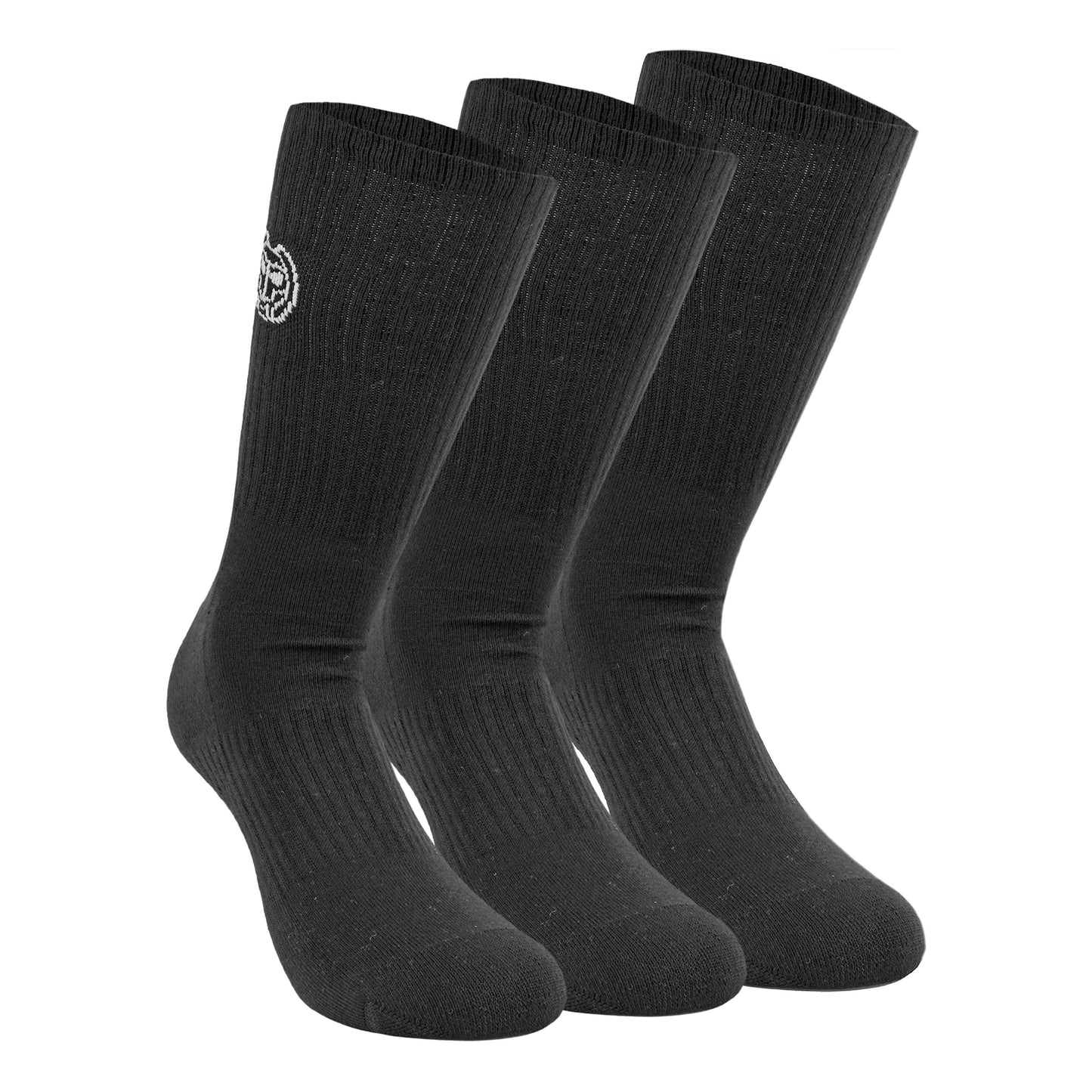 BIDI BADU Matayo Crew Tech Chaussettes de sport Pack de 3 Hommes - noir, blanc