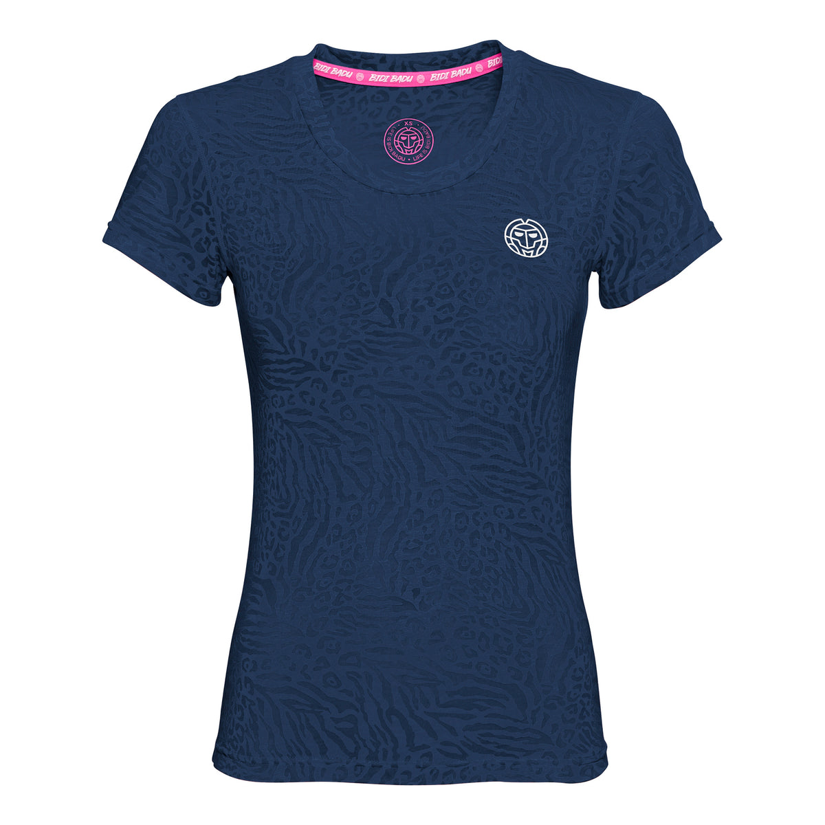BIDI BADU Anni Bournout Tech T-shirt Femmes - bleu foncé, blanc