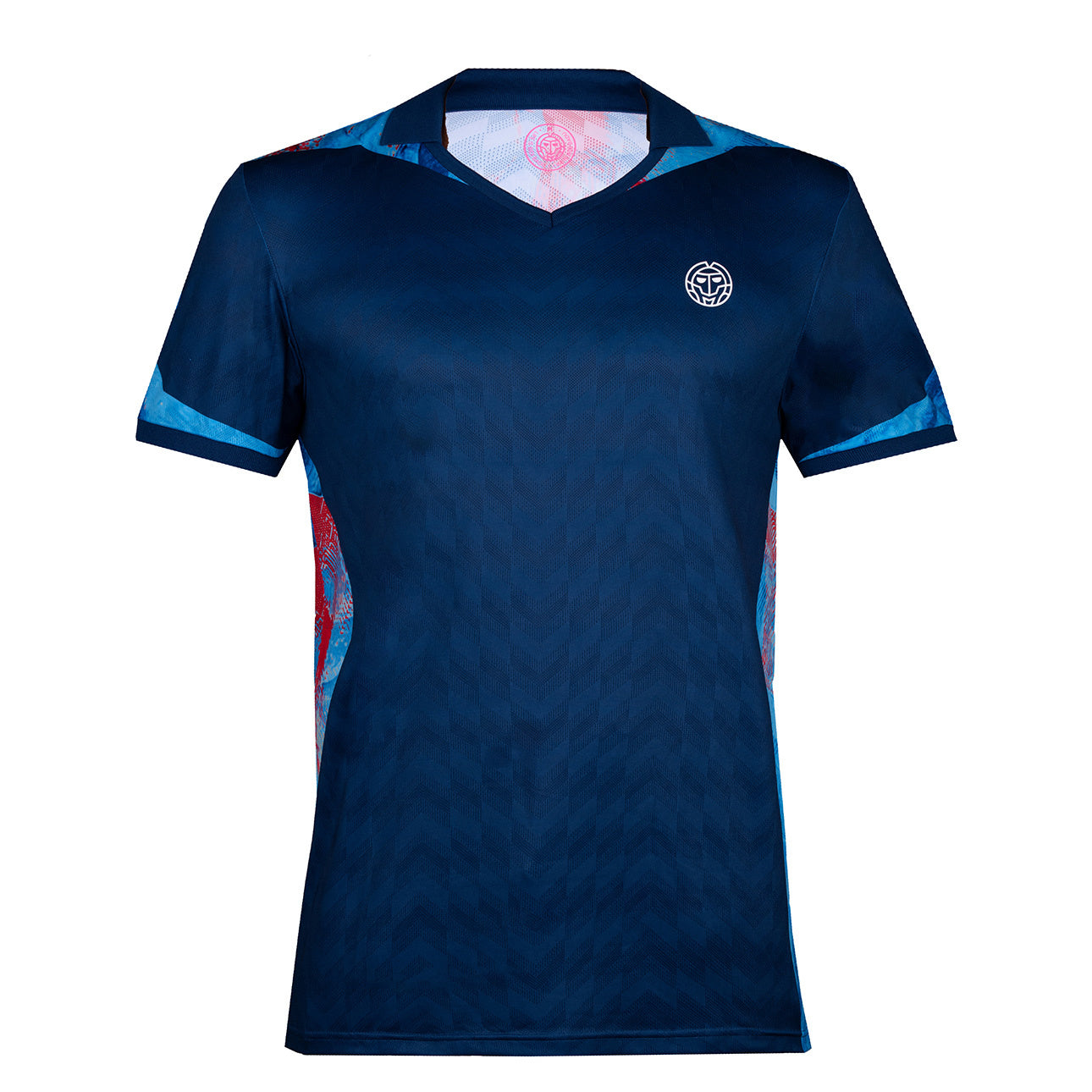 BIDI BADU Tano Tech Polo Hommes - bleu foncé, bleu clair