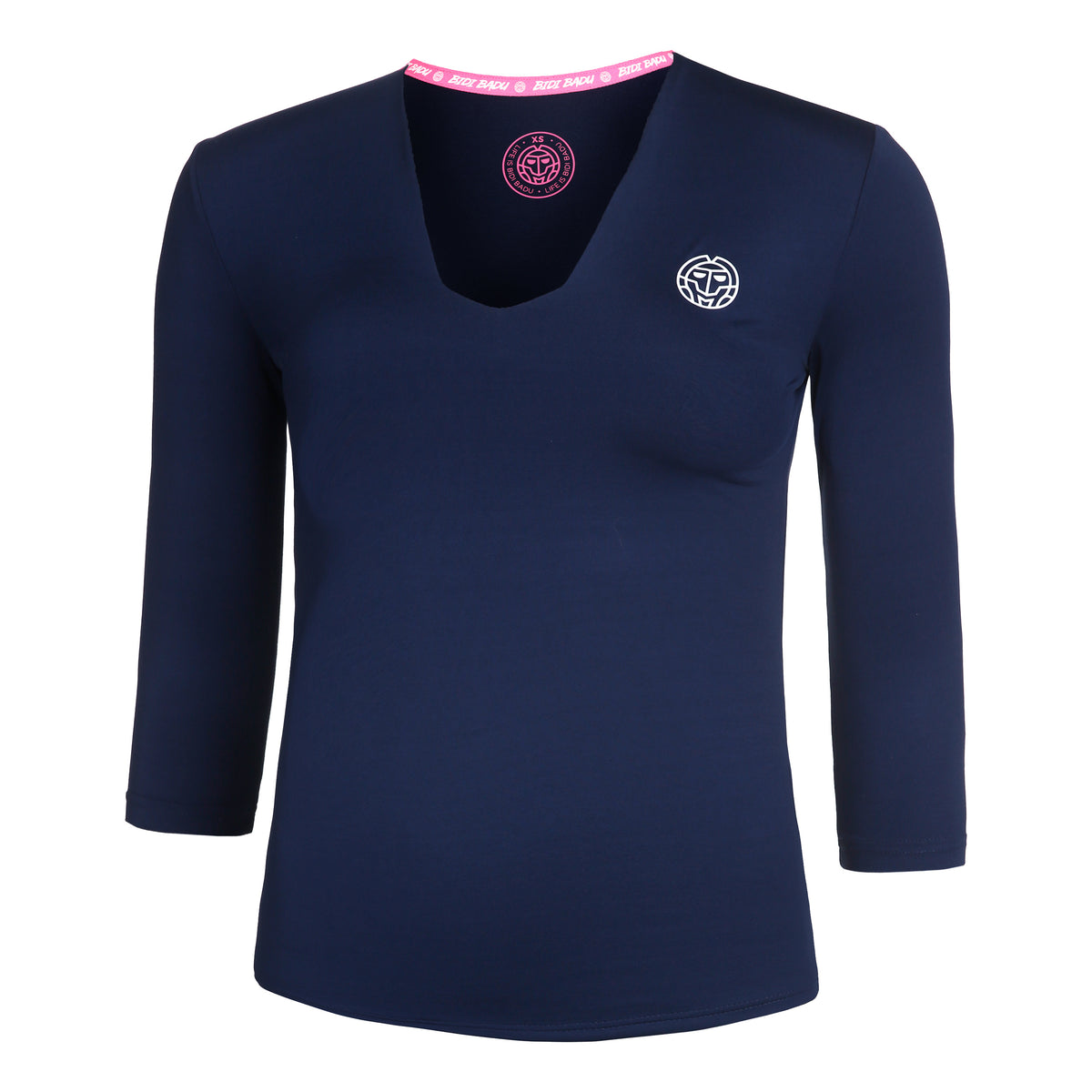 BIDI BADU Ariana Tech V-Neck Haut manches longues Femmes - bleu foncé,