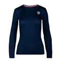 Pia Tech Roundneck Haut manches longues Femmes - bleu,