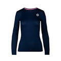 Mina Tech Roundneck Haut manches longues Filles - bleu foncé,