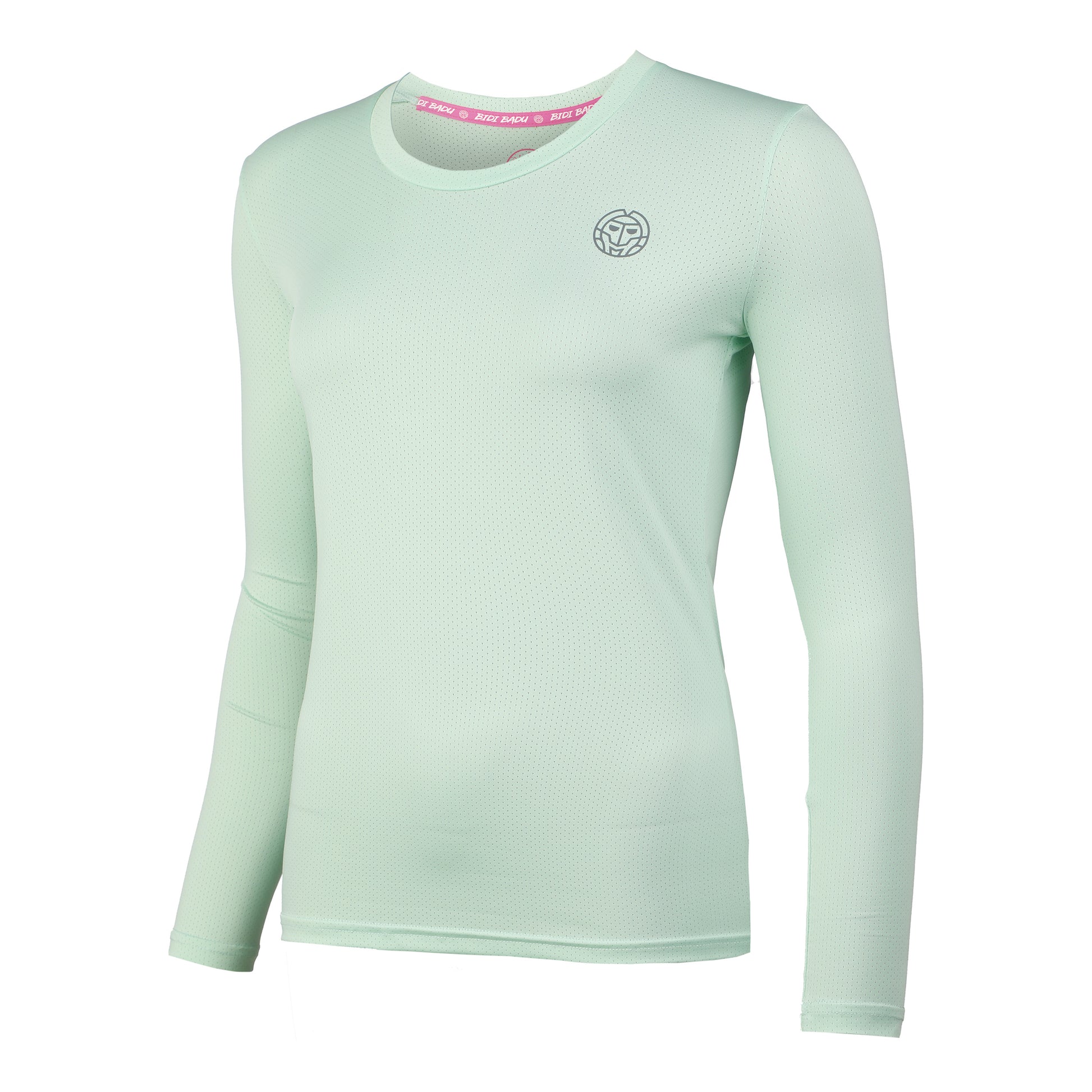 BIDI BADU Pia Tech Roundneck Haut Manches Longues Femmes-Turquoise