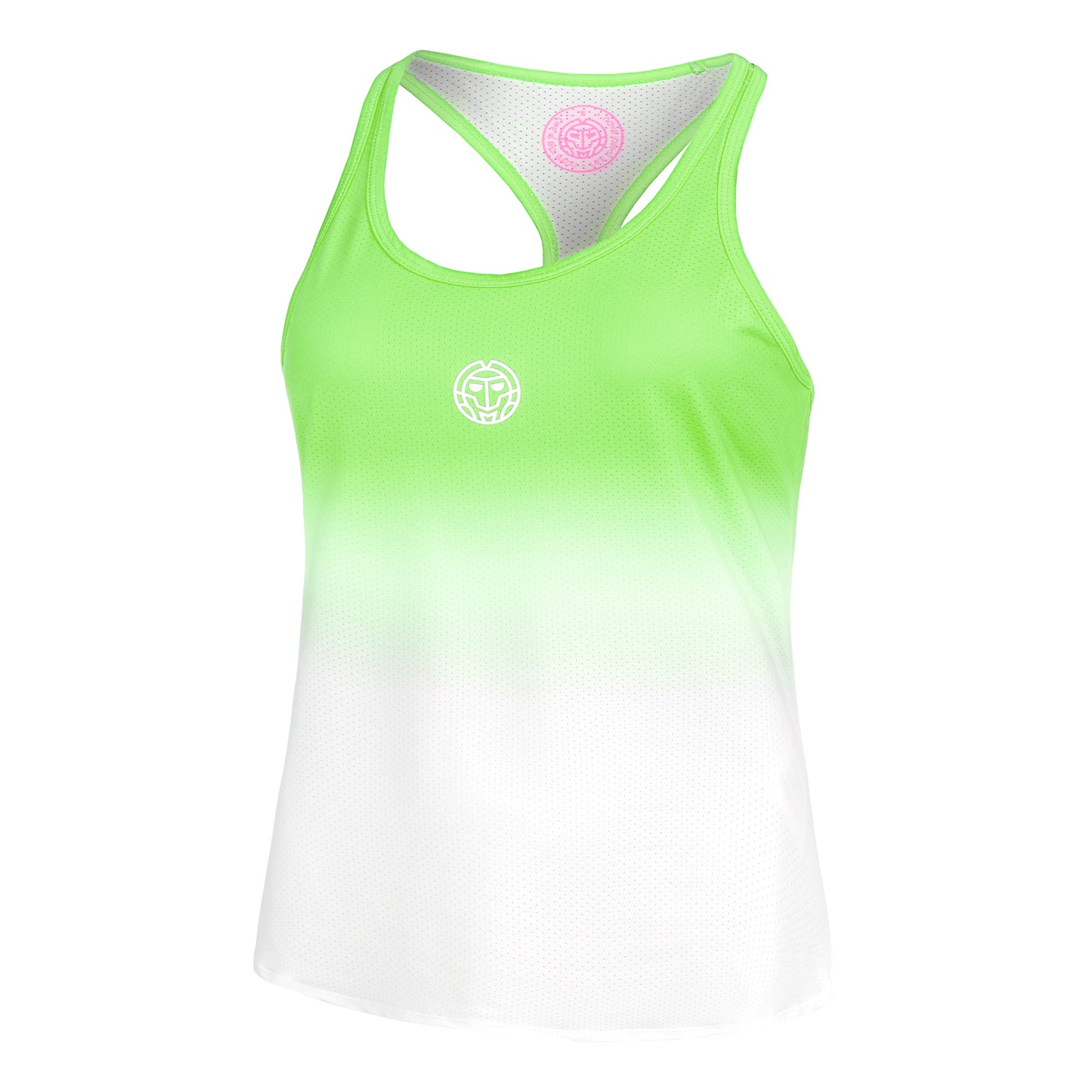 BIDI BADU Crew Gradiant Débardeur Tank Top Femmes-Vert Fluo,Blanc