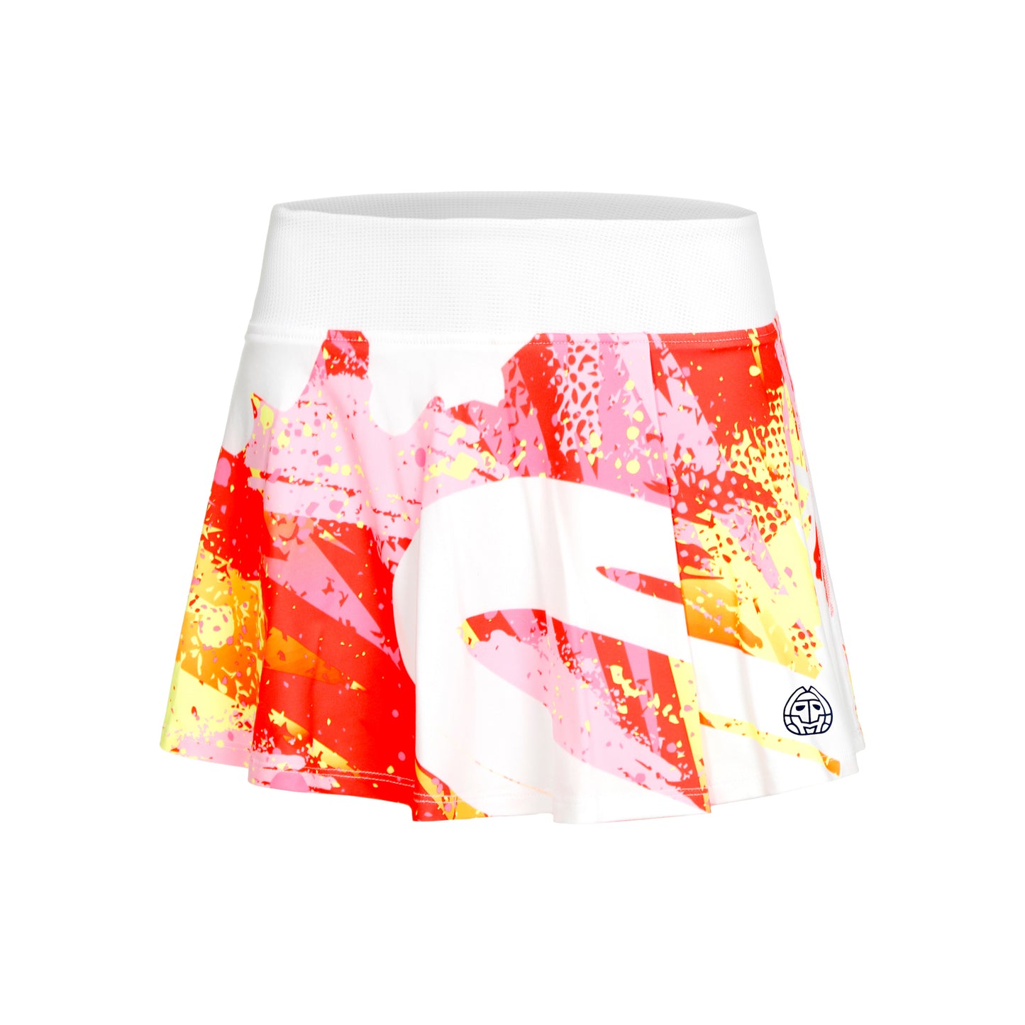 BIDI BADU Wild Arts Printed Wavy Jupe Femmes-Blanc,Multicouleur