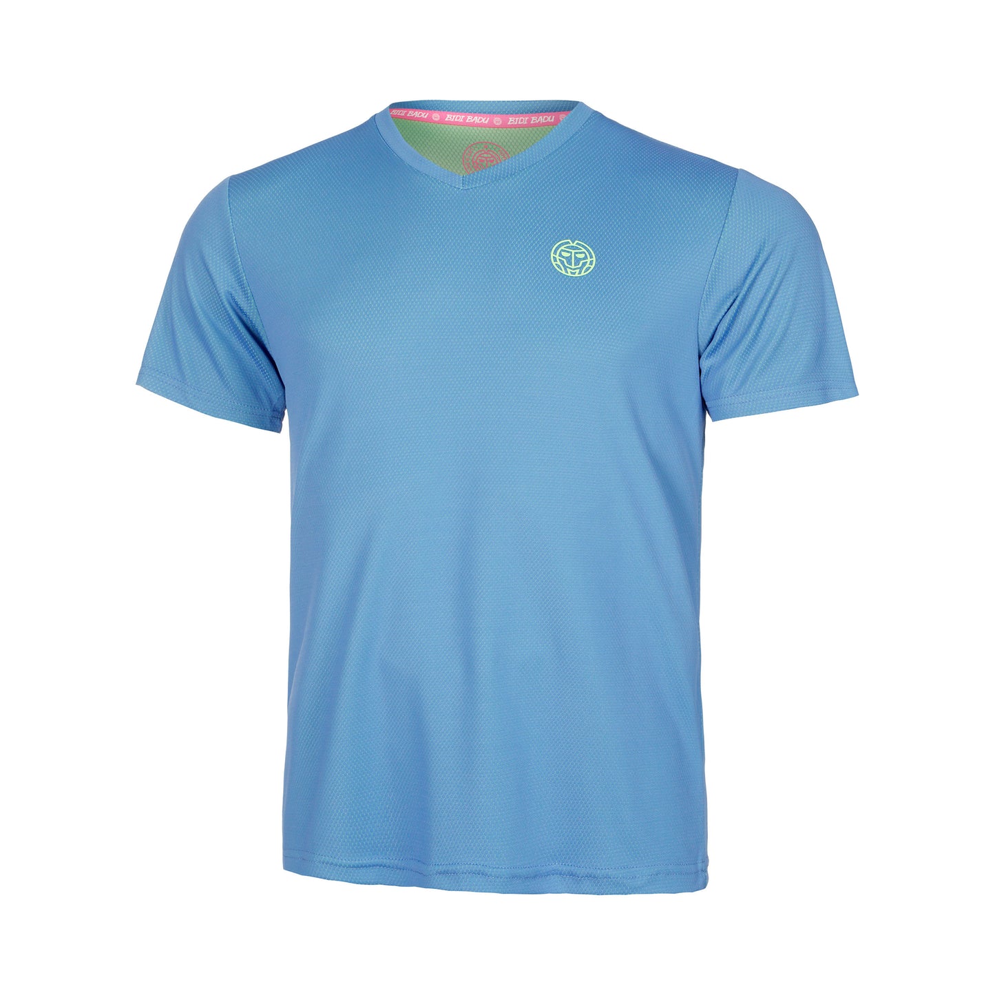 BIDI BADU Crew Inside Out V-Neck T-shirt Garçons-Bleu,Vert Fluo