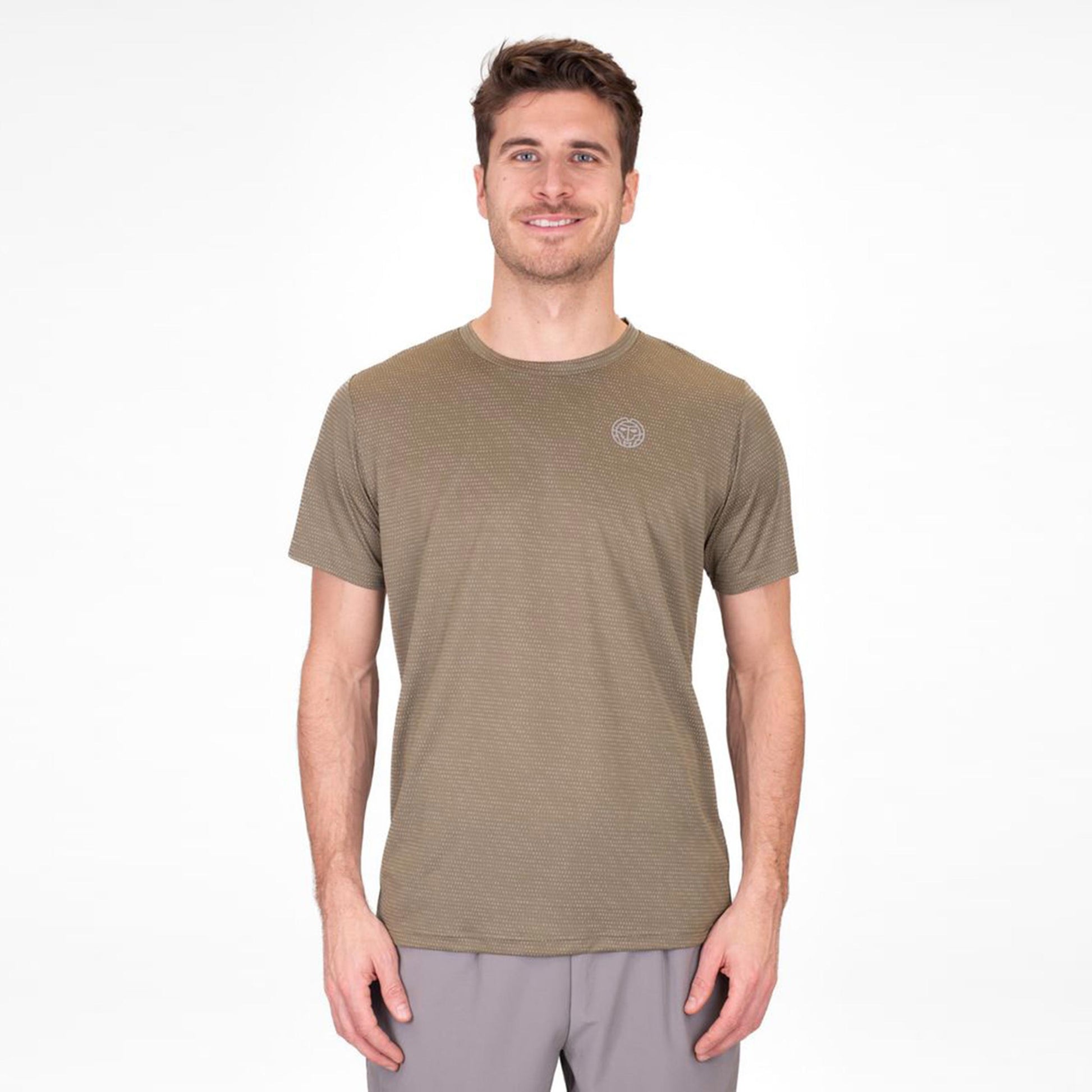 BIDI BADU Crew Two Colored T-shirt Hommes-Vert Olive