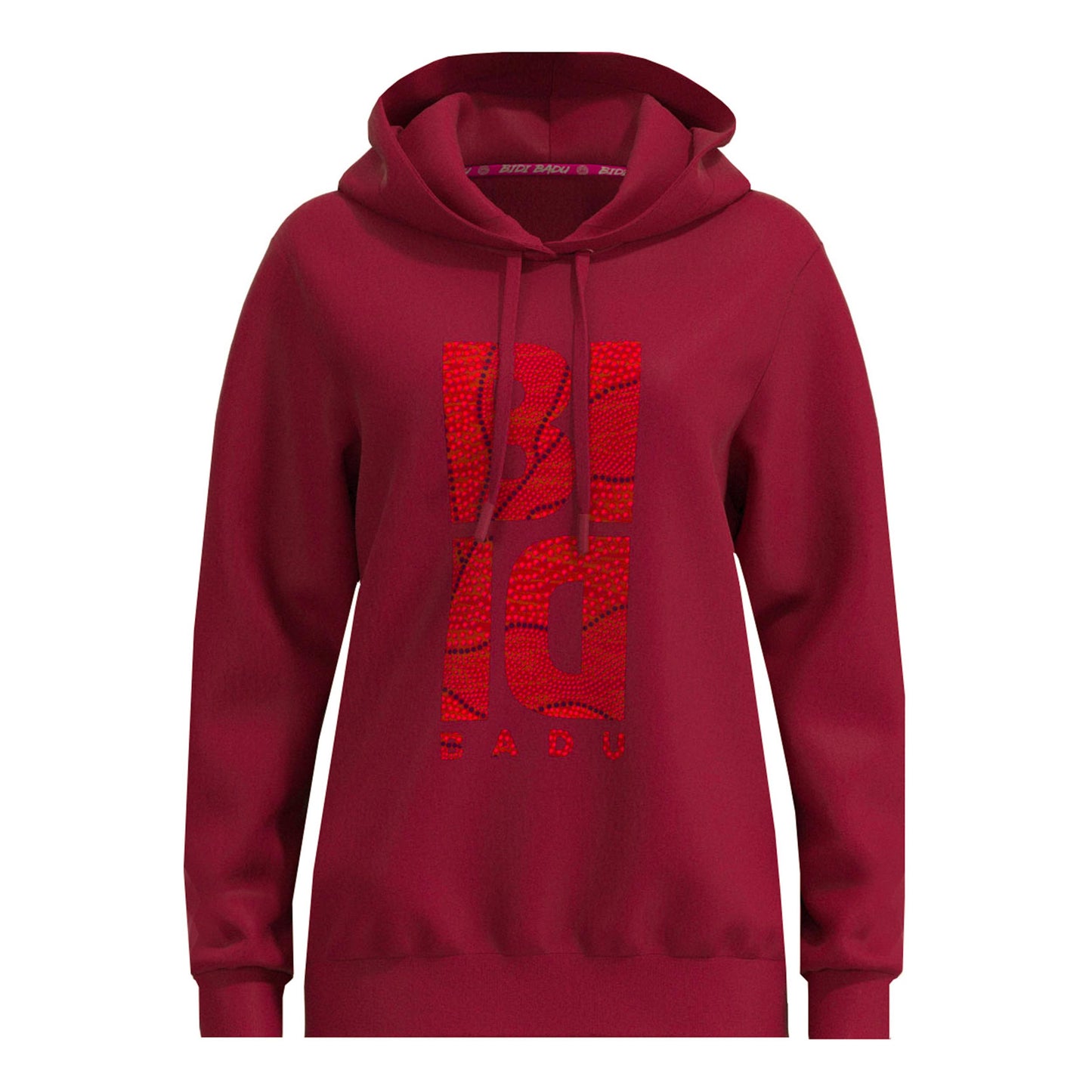 BIDI BADU Protected Leafs Chill Sweat À Capuche Femmes-Rouge Vin