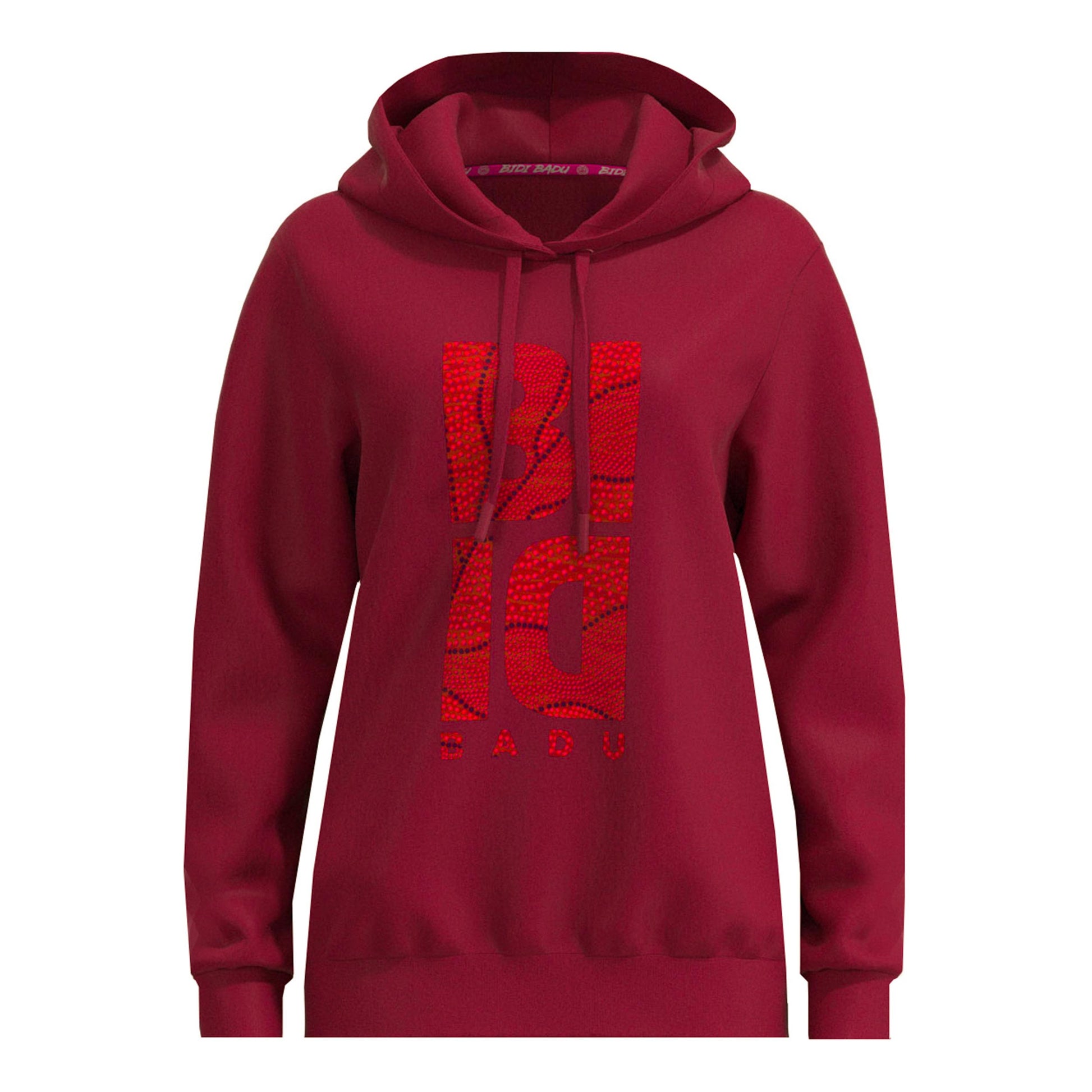 BIDI BADU Protected Leafs Chill Sweat À Capuche Femmes-Rouge Vin