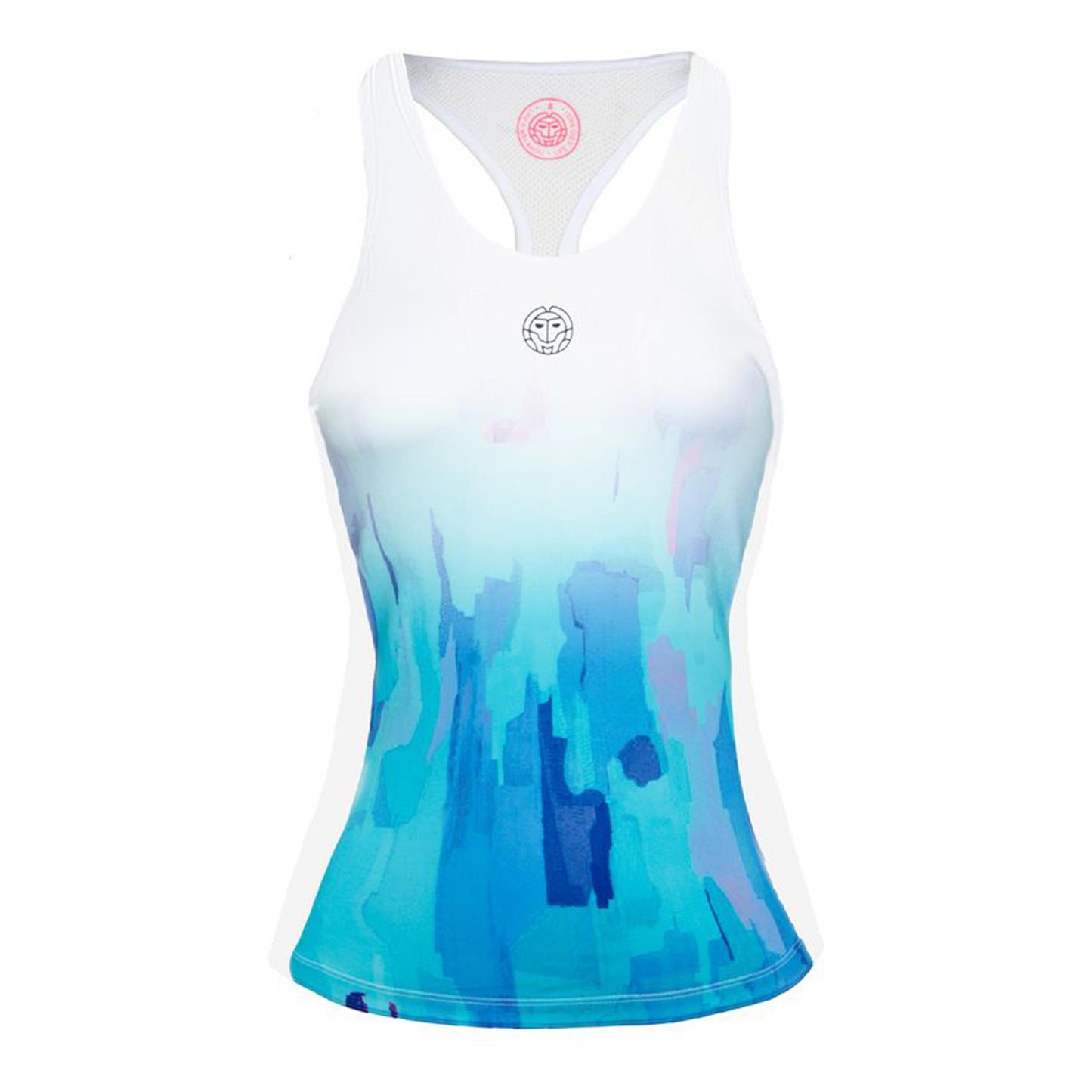 BIDI BADU Yaka Tech Débardeur Tank Top Femmes-Blanc,Bleu Clair