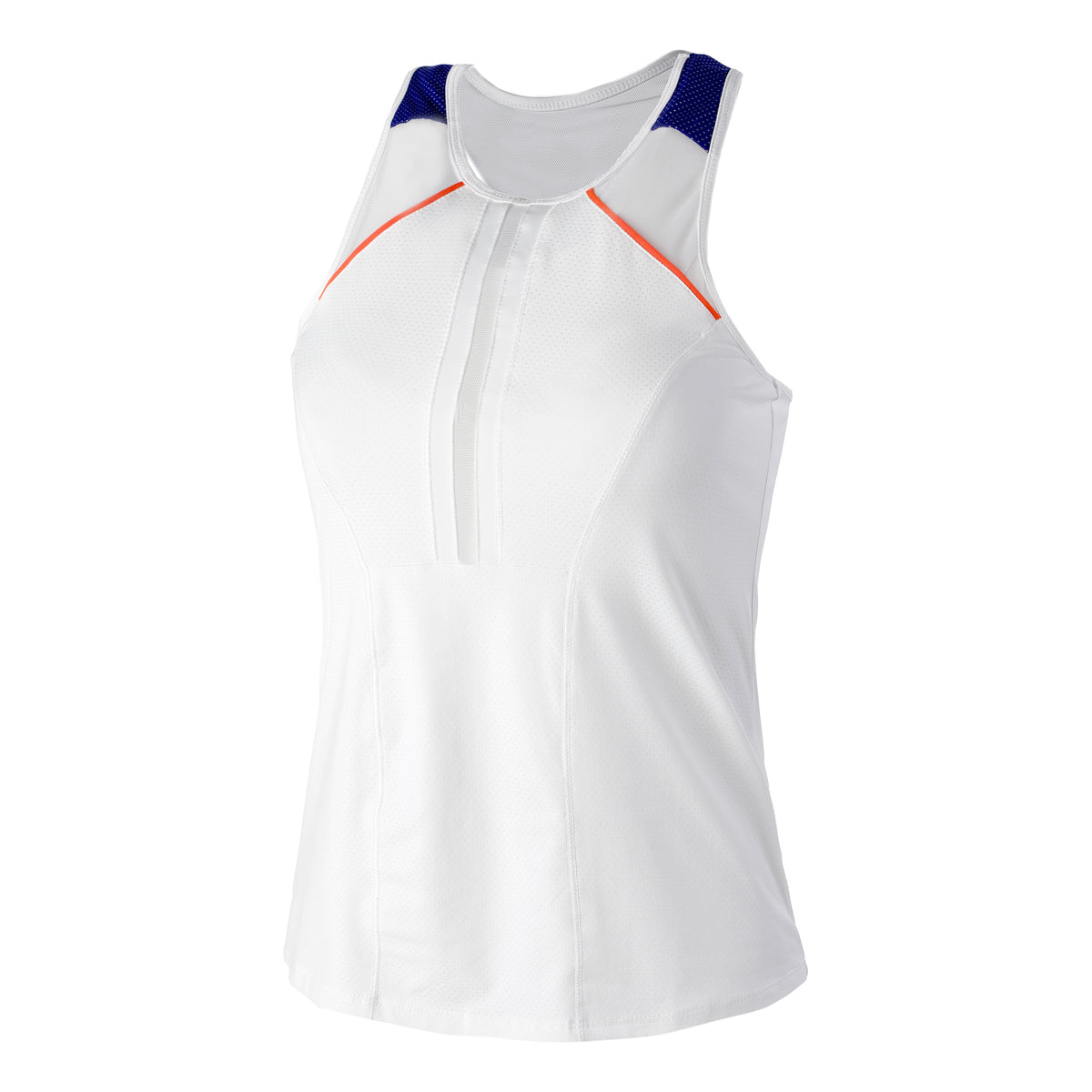 Lucky in Love Be Mine Racerback Débardeur tank top Femmes - blanc, bleu