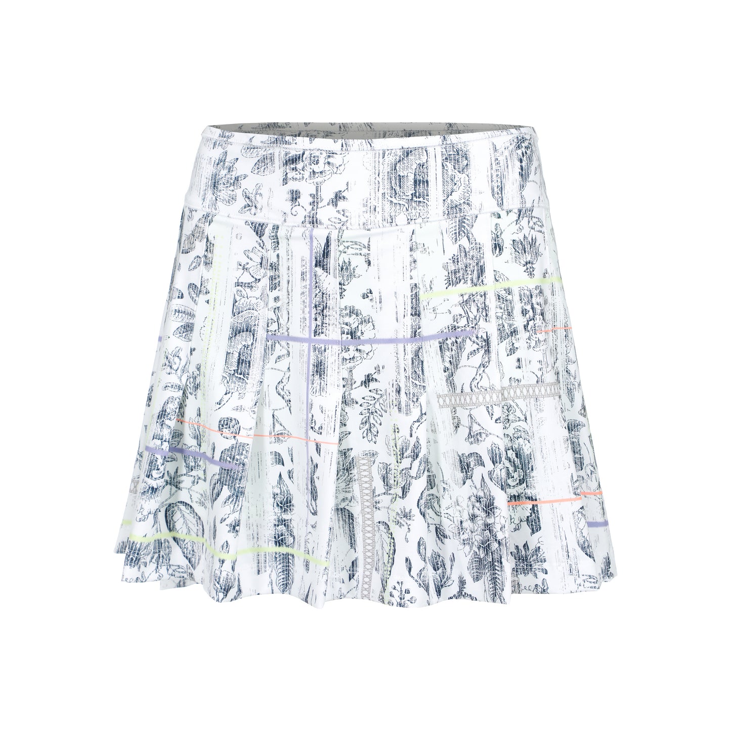 Lucky in Love Retro Deco Jupe Femmes - blanc, multicouleur