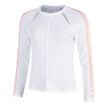 Sunset Spin Haut Manches Longues Femmes-Blanc,Orange
