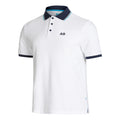AO Player Polo Hommes - blanc, bleu foncé