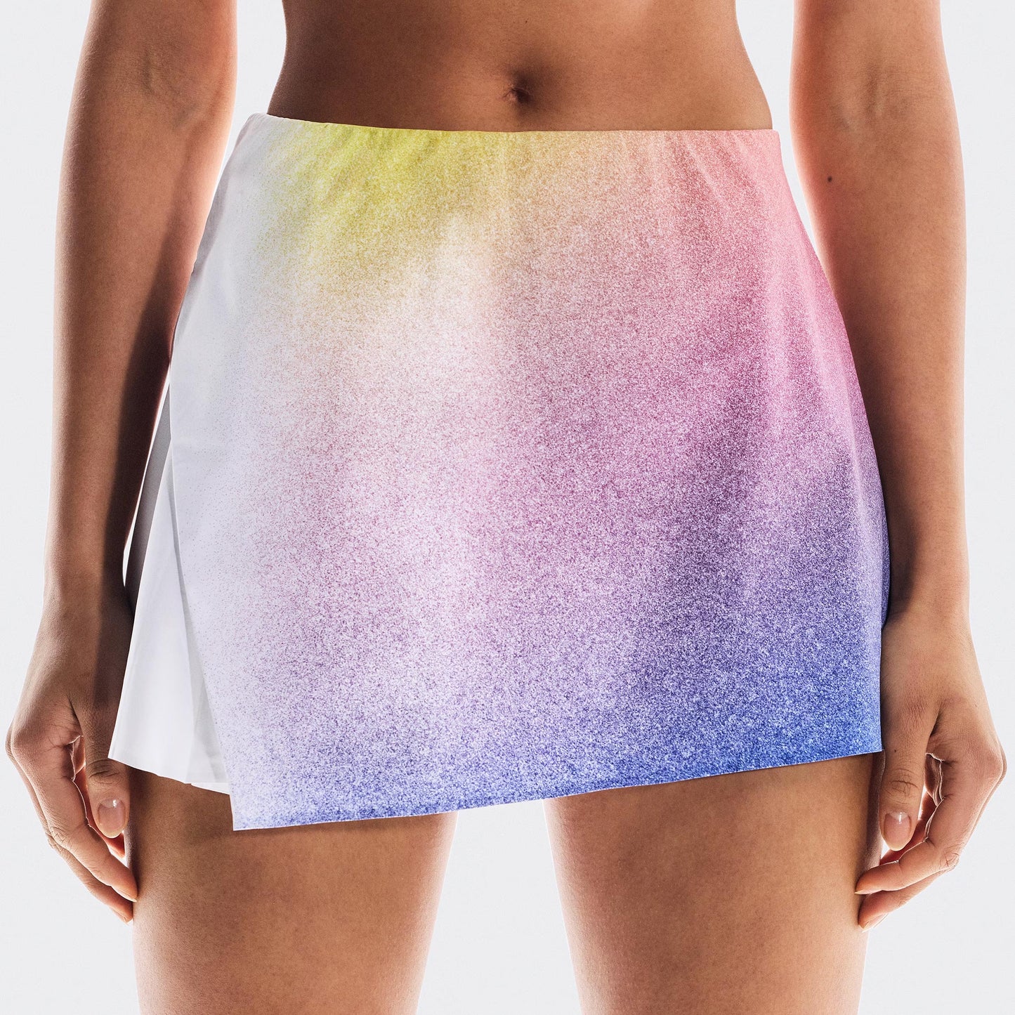 On Court Pleat Jupe Femmes-Blanc,Multicouleur