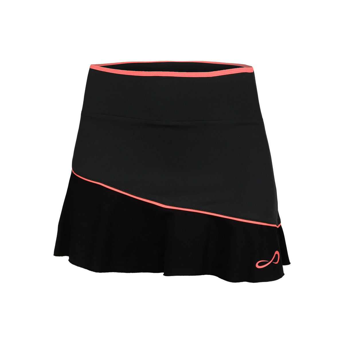 Endless Curve Jupe Femmes - noir, corail