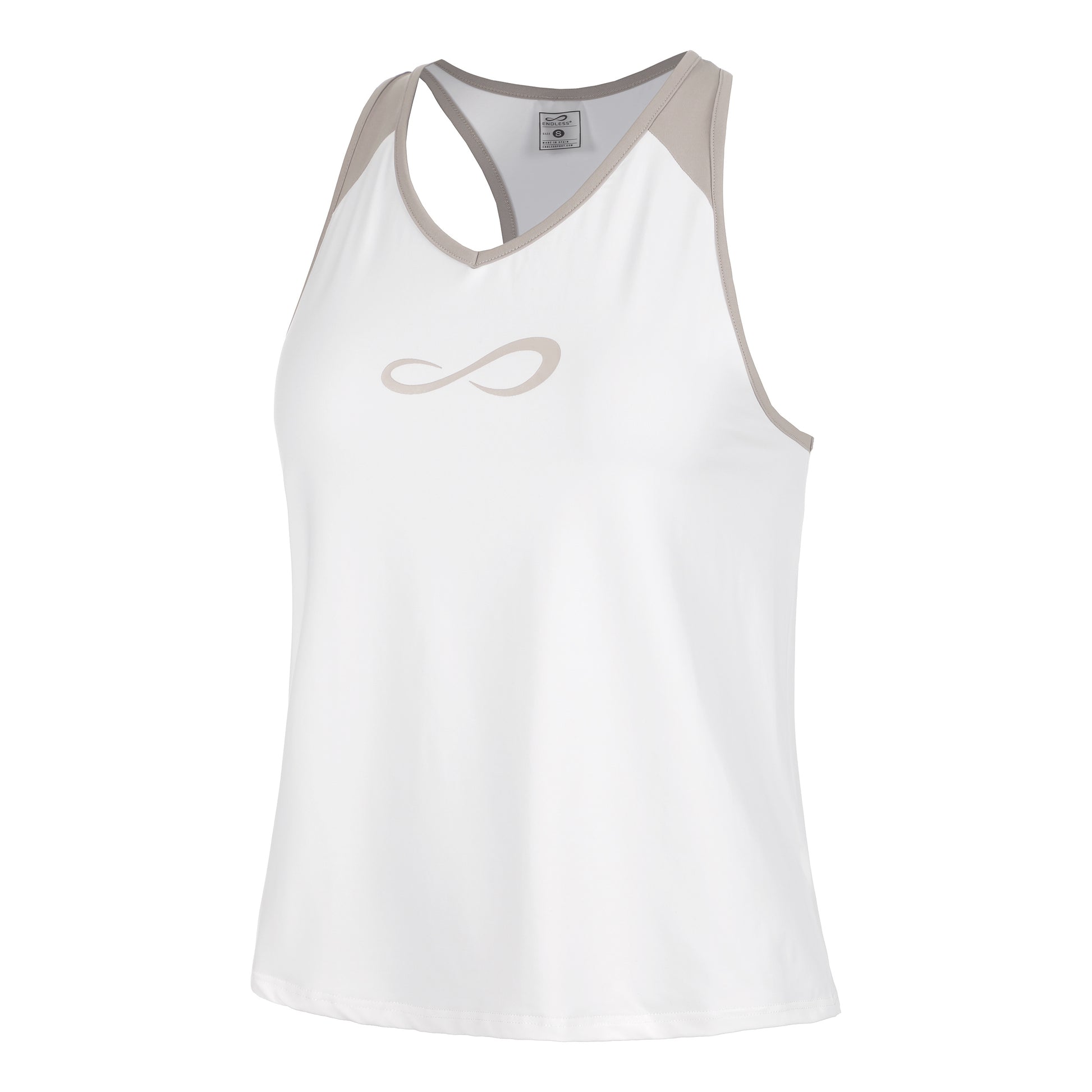 Endless Speed V Débardeur tank top Femmes - blanc, beige