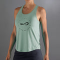 Cercle Débardeur Tank Top Femmes-Vert,Bleu Foncé