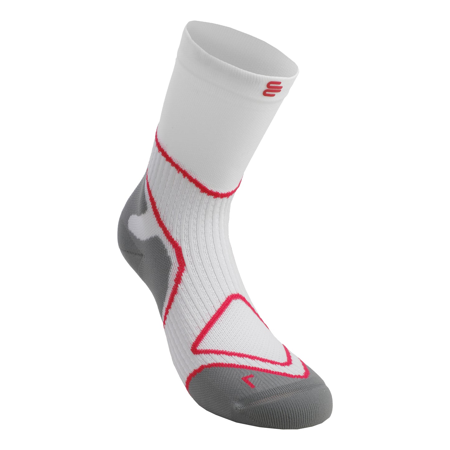 Bauerfeind Performance Mid Cut Chaussettes De Running Femmes-Blanc,Pink