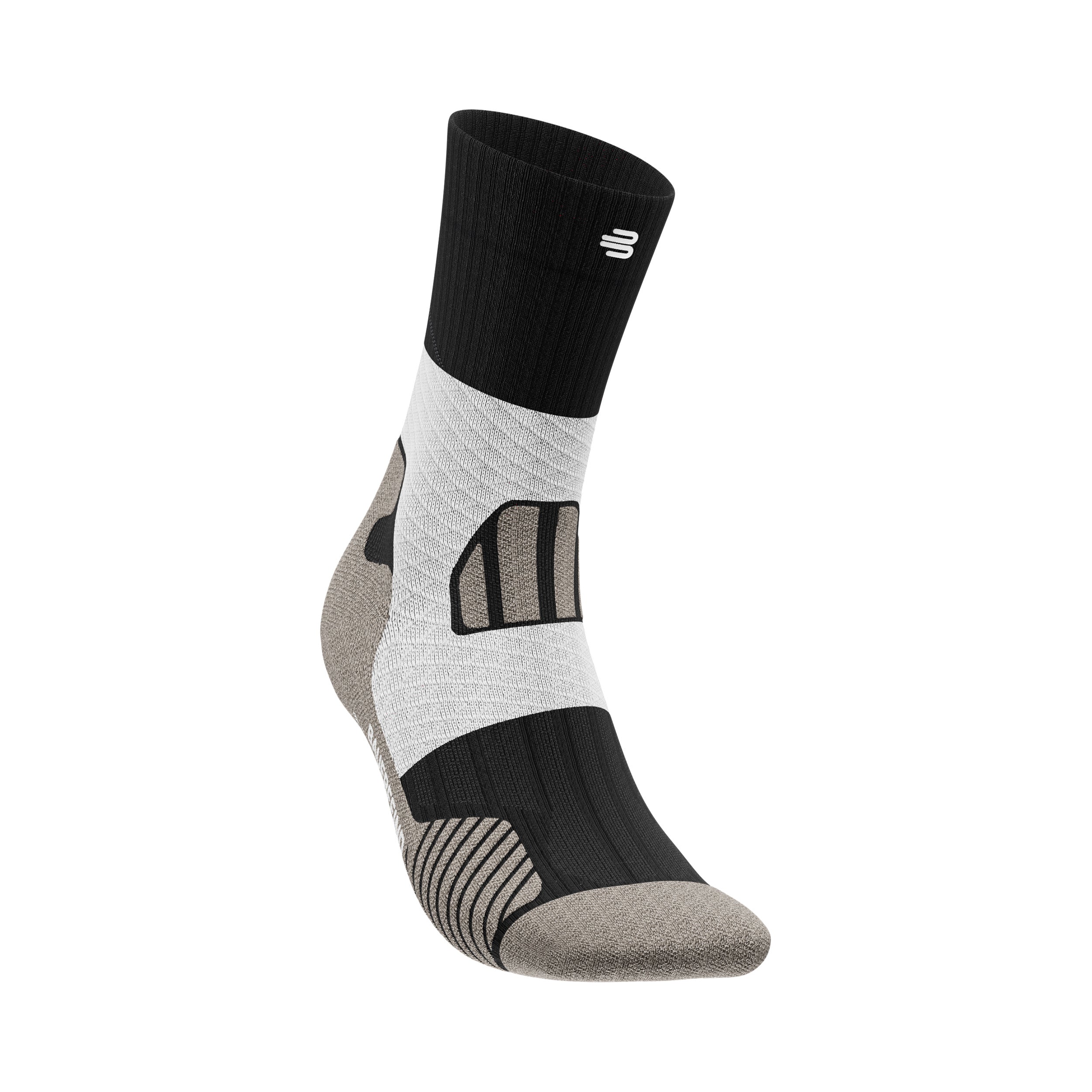 Bauerfeind Trail Run Mid Cut Chaussettes De Running Hommes-Noir