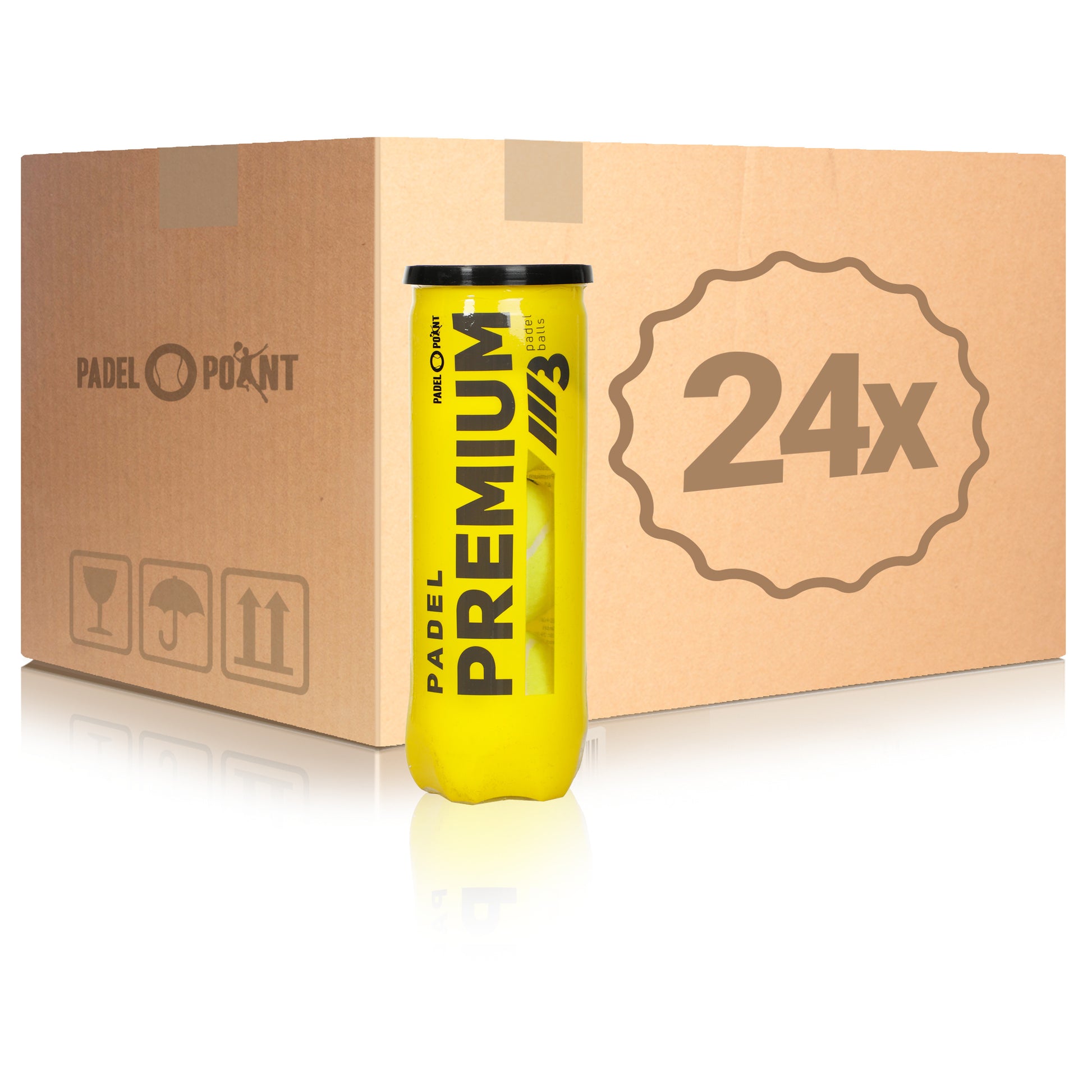 Padel-Point 24 Tubes de 3 Premium Ball En carton