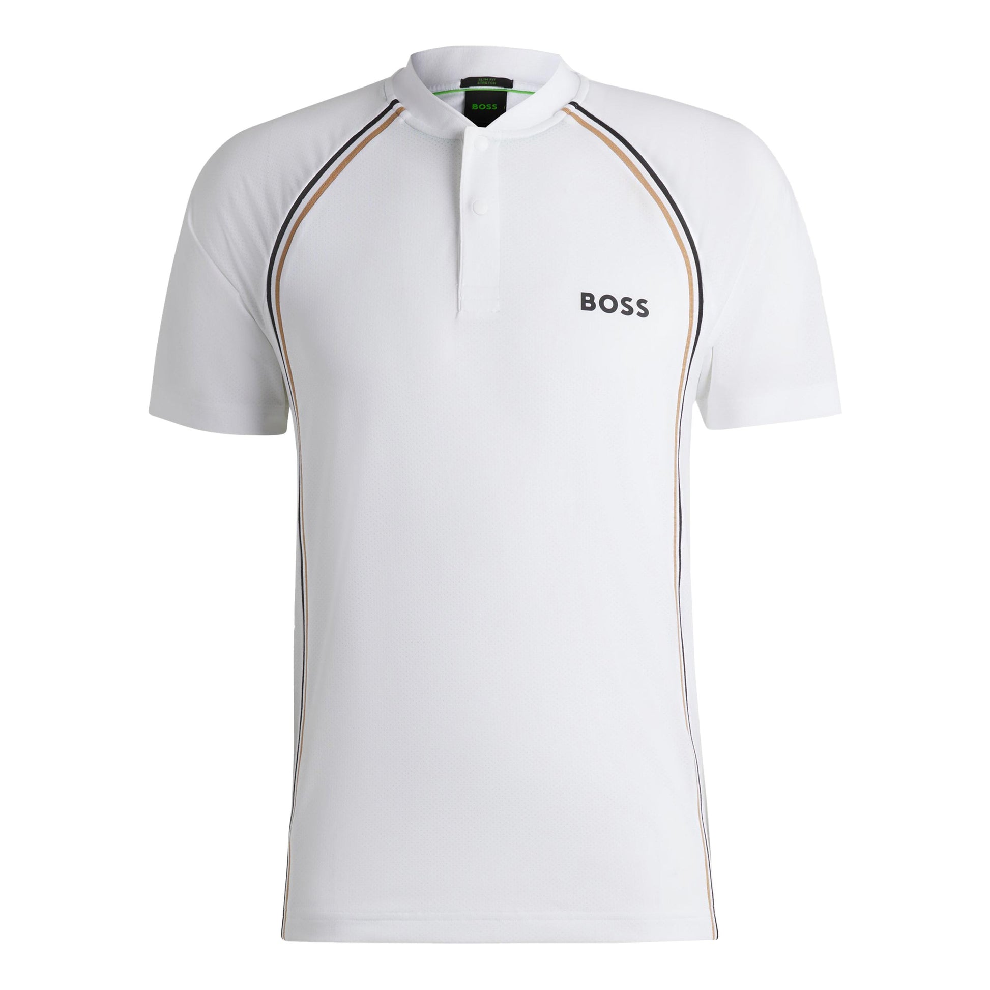 BOSS Pariq TOC Mesh Polo Hommes-Blanc