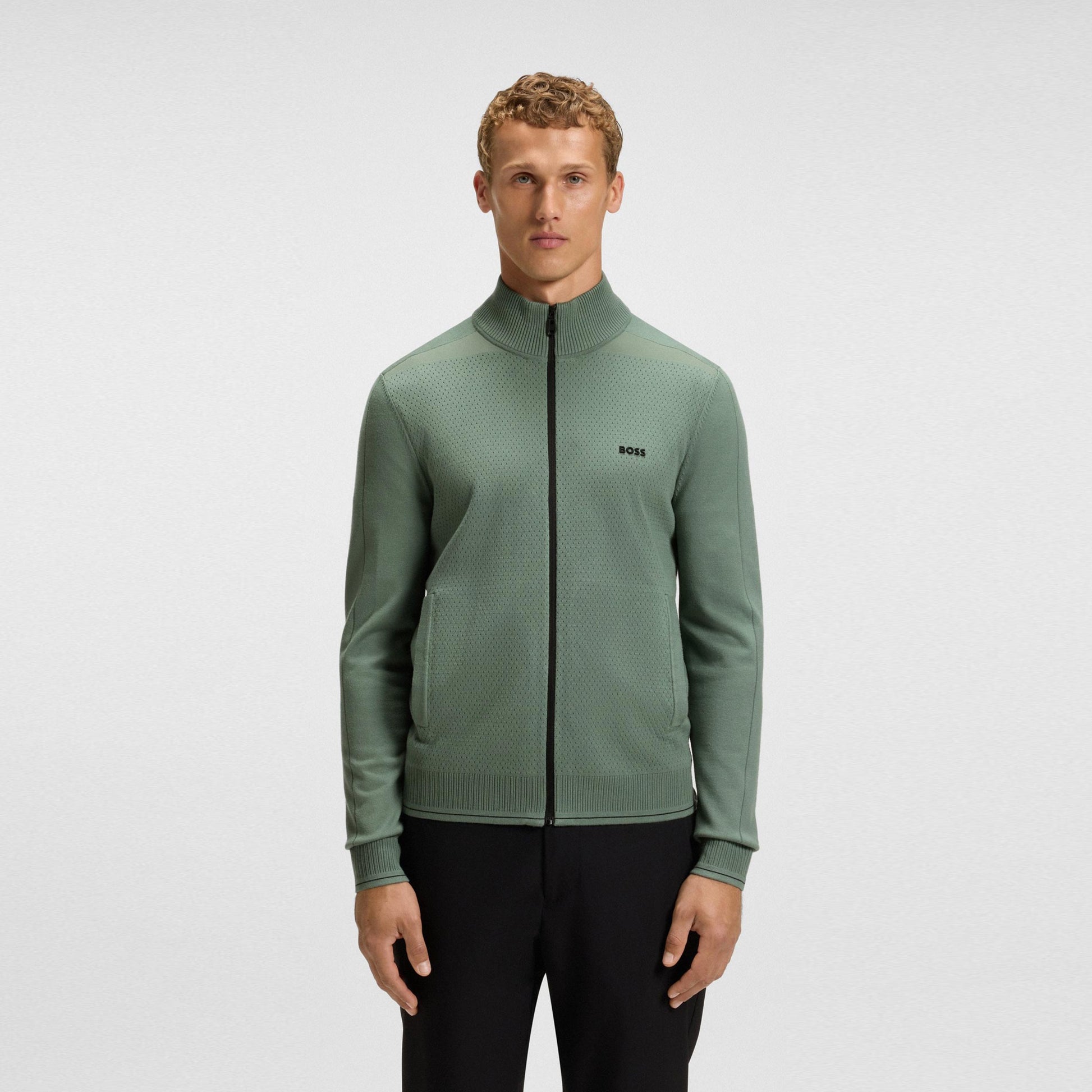 BOSS League Veste de survêtement Hommes-vert olive