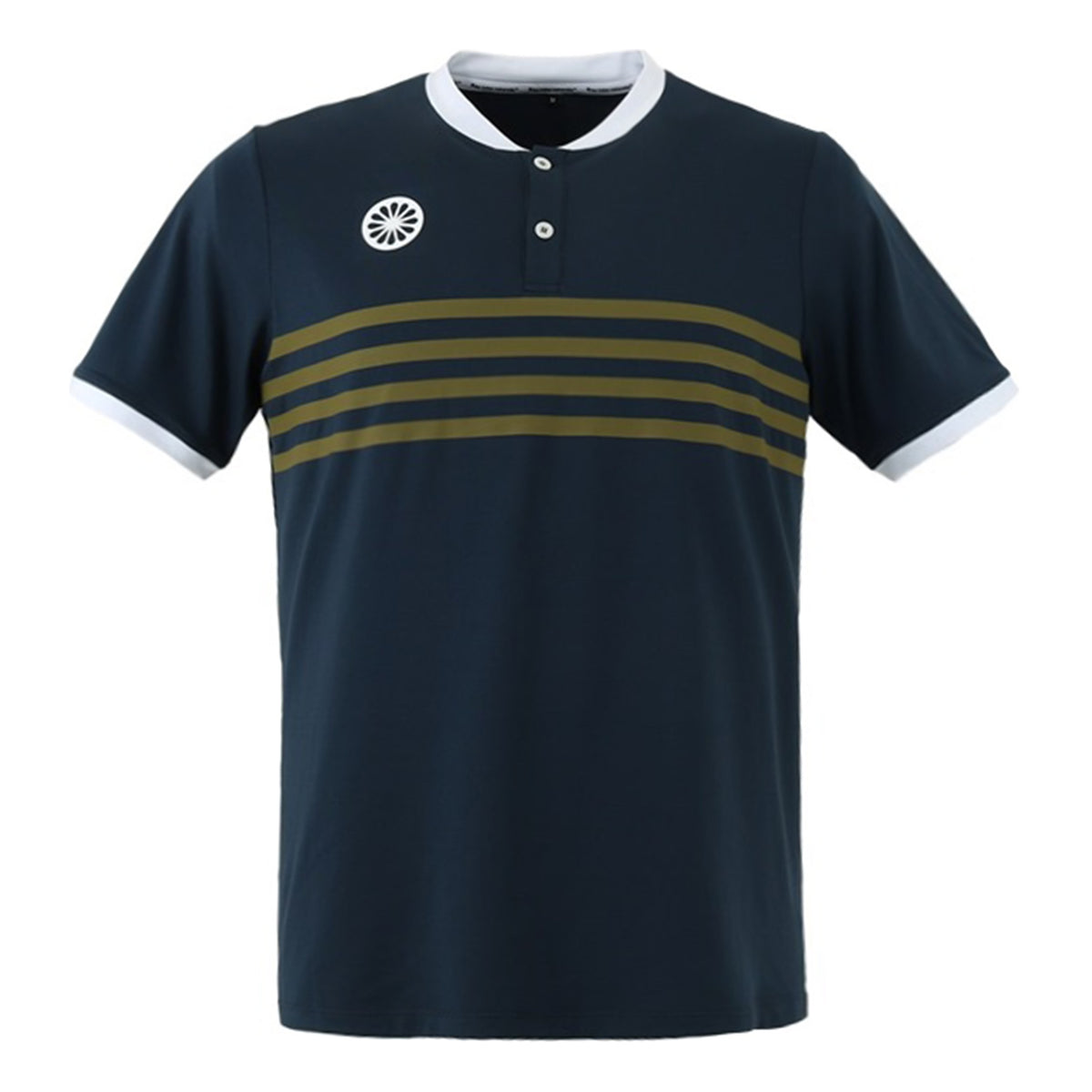 The Indian Maharadja Kadiri Men Striped Button T-shirt Hommes - bleu foncé,
