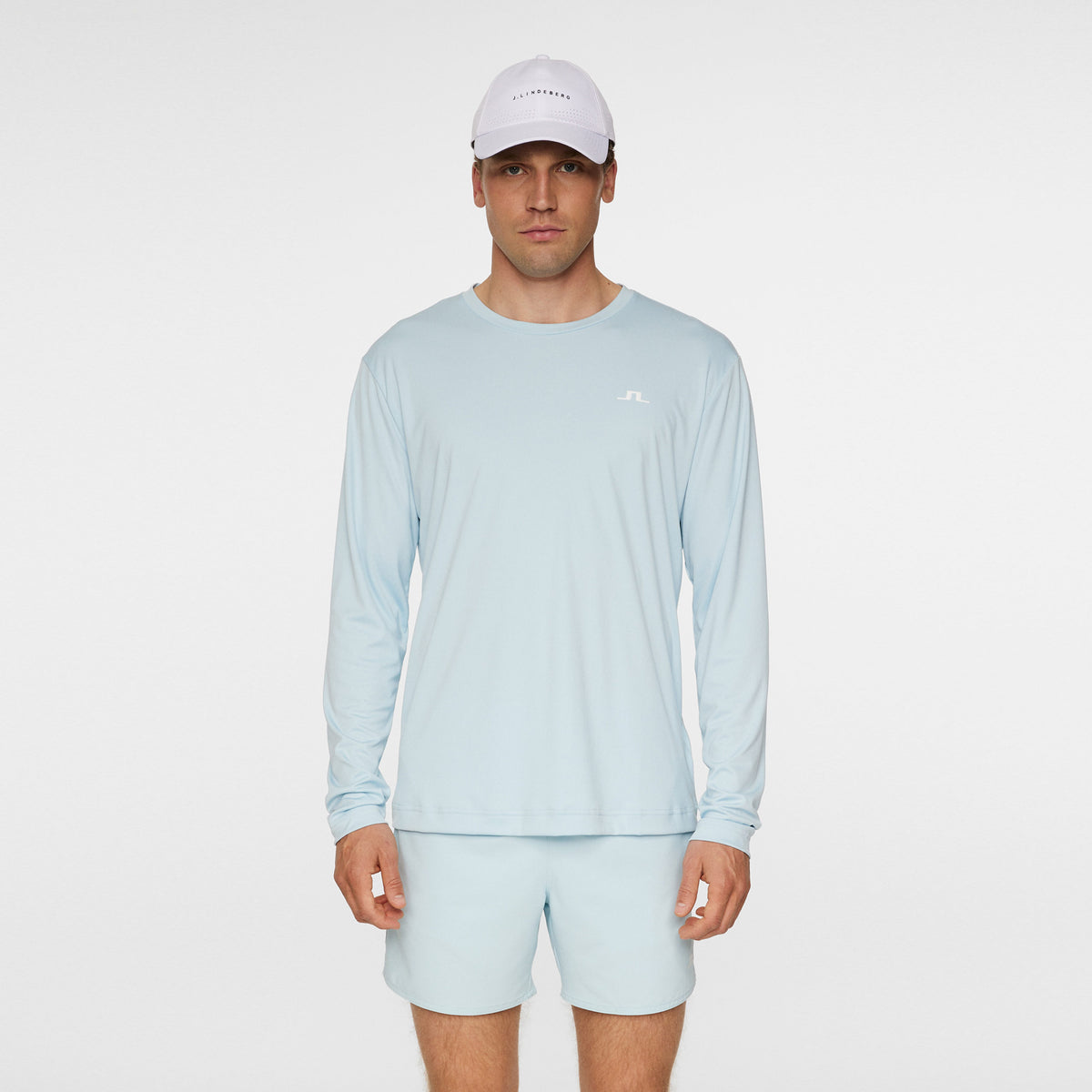 JLindeberg Ade Haut Manches Longues Hommes-Bleu Clair