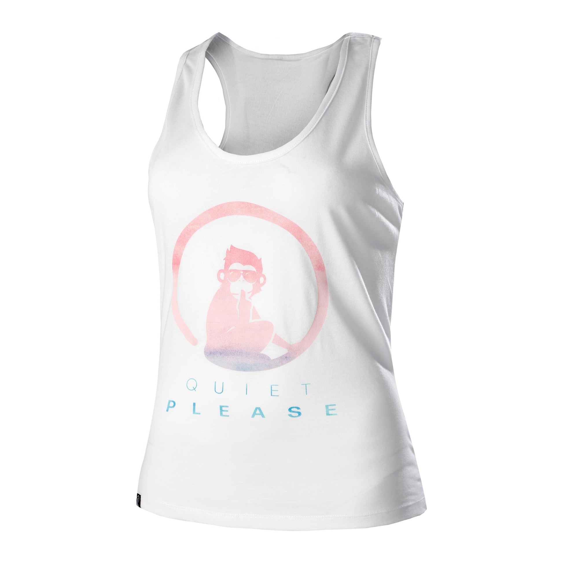 Quiet Please Tie Dye Logo Débardeur tank top Femmes - blanc, multicouleur