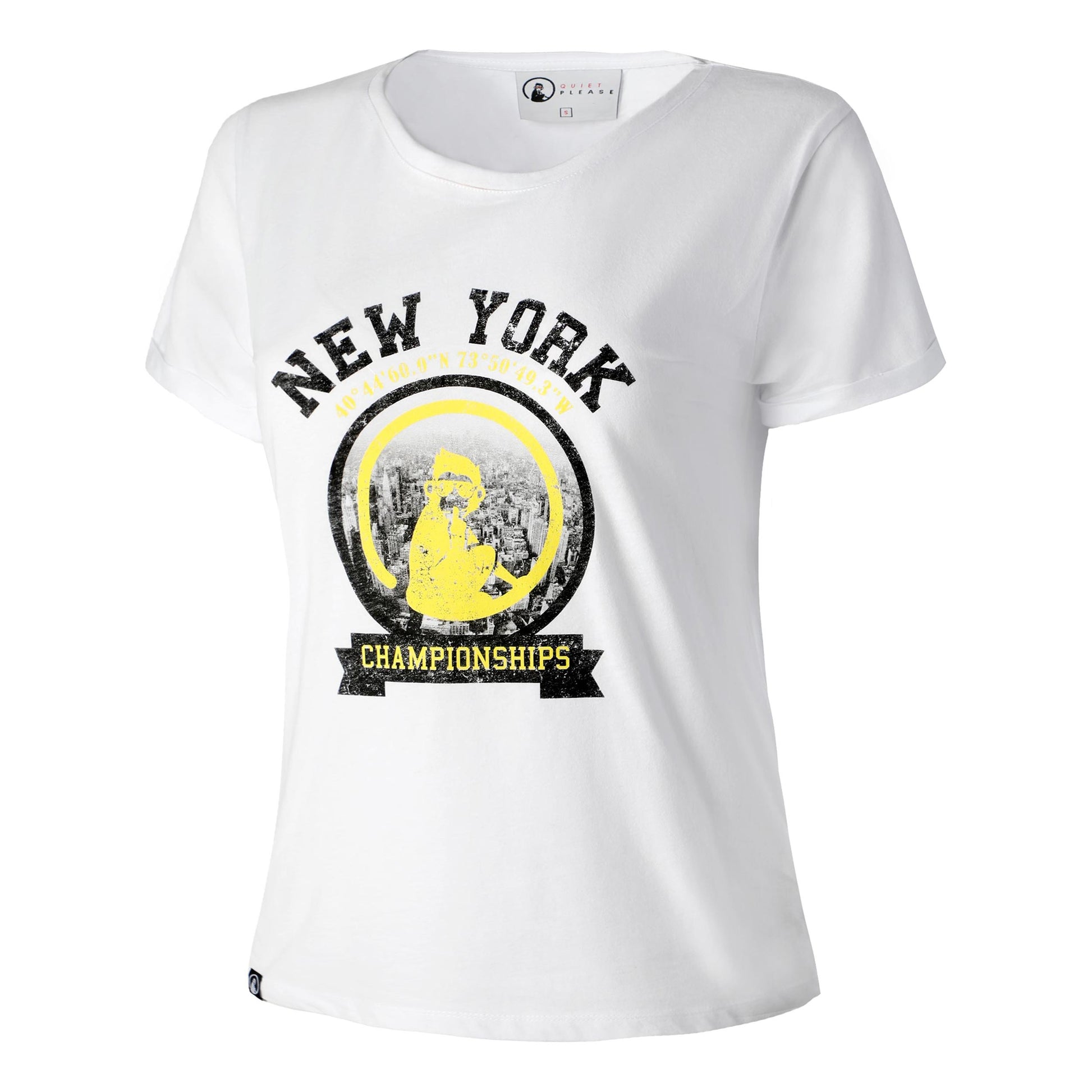 Quiet Please New York Championships T-shirt Femmes - blanc, multicouleur