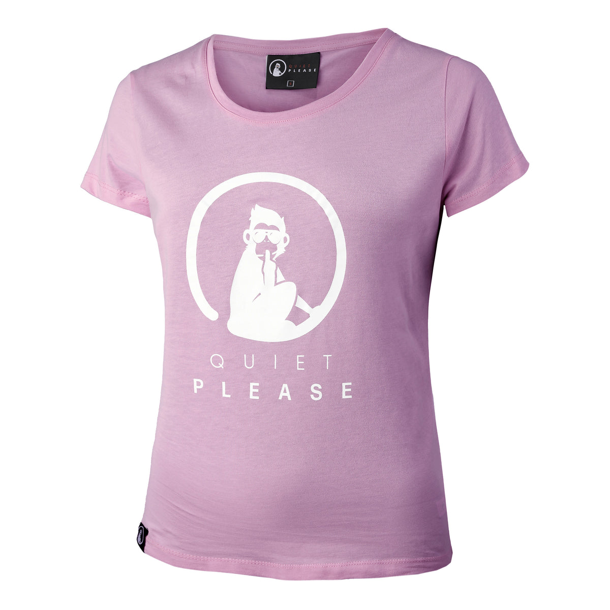 Quiet Please Baseline Logo Glitter T-shirt Femmes - pink,