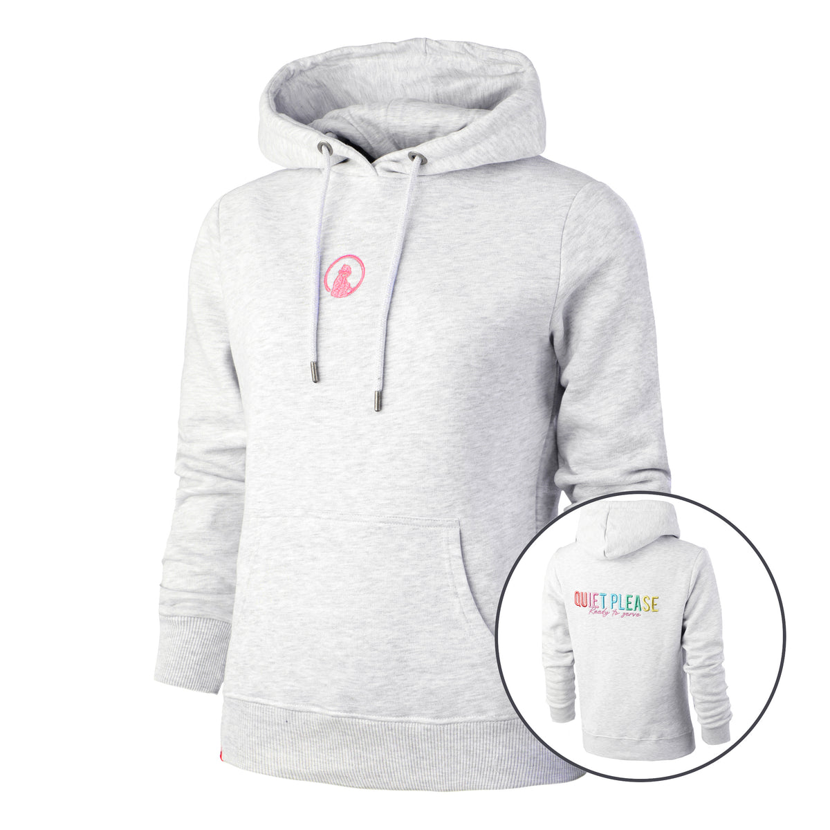 Quiet Please Rainbow Sweat à capuche Femmes - gris, multicouleur