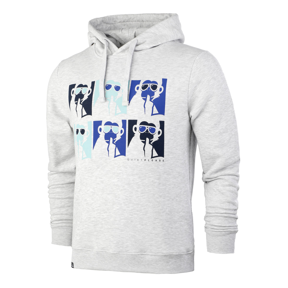 Quiet Please Ocean Overruled Monkey Sweat à capuche Hommes - gris, bleu