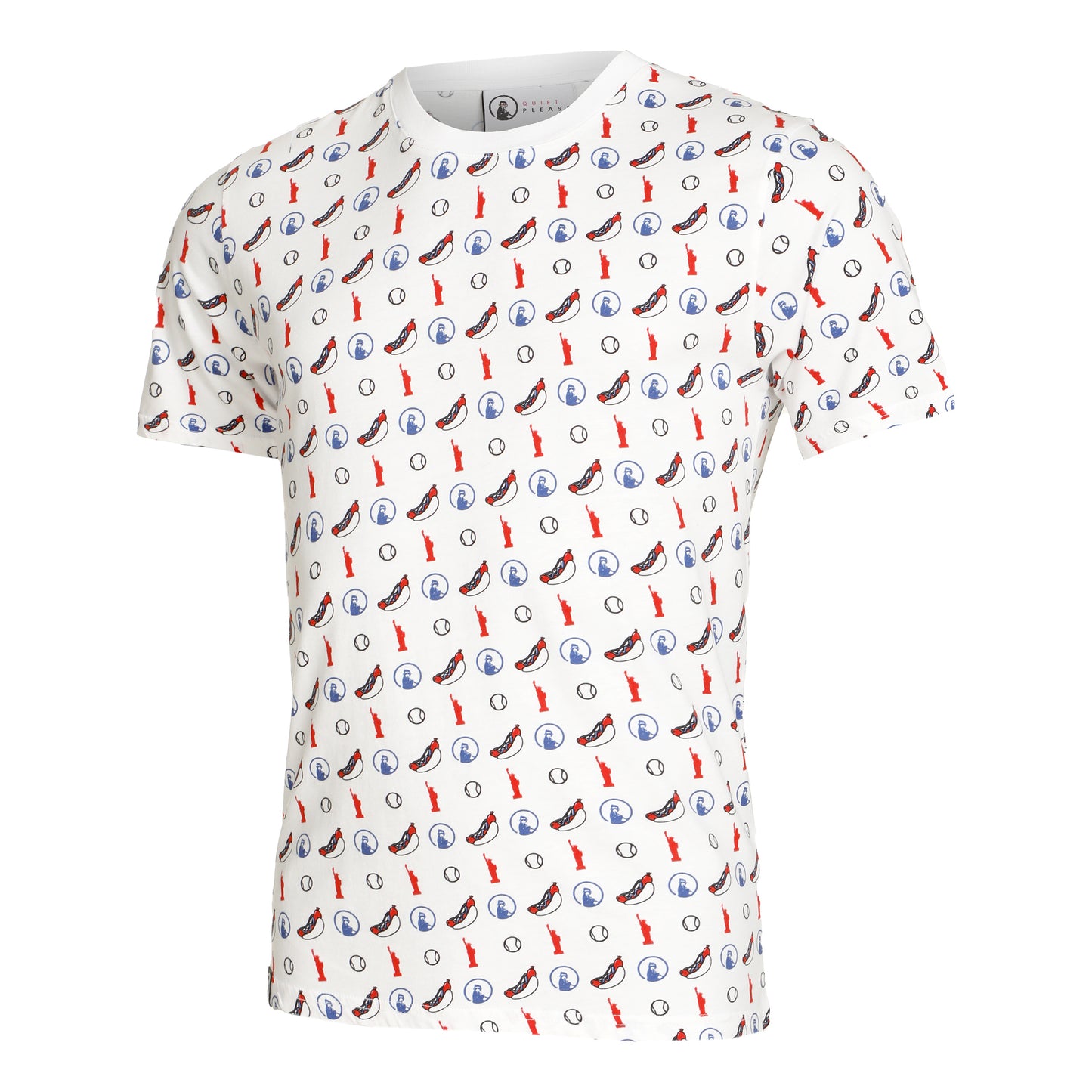 Quiet Please New York Statement T-shirt Hommes - blanc, multicouleur