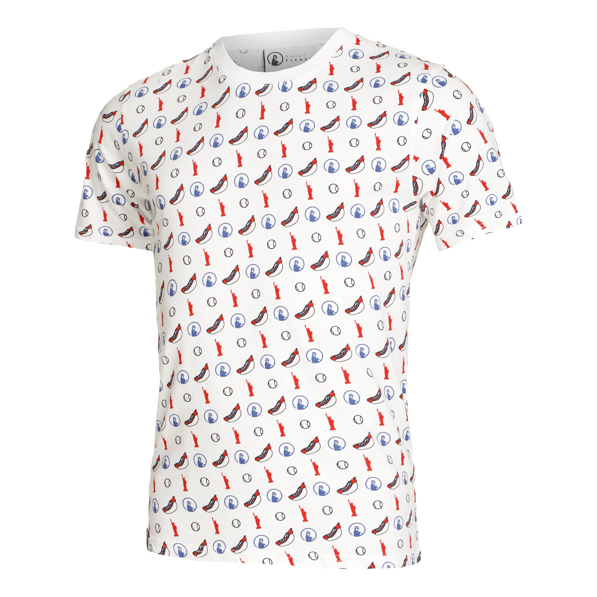 Quiet Please New York Statement T-shirt Hommes - blanc, multicouleur