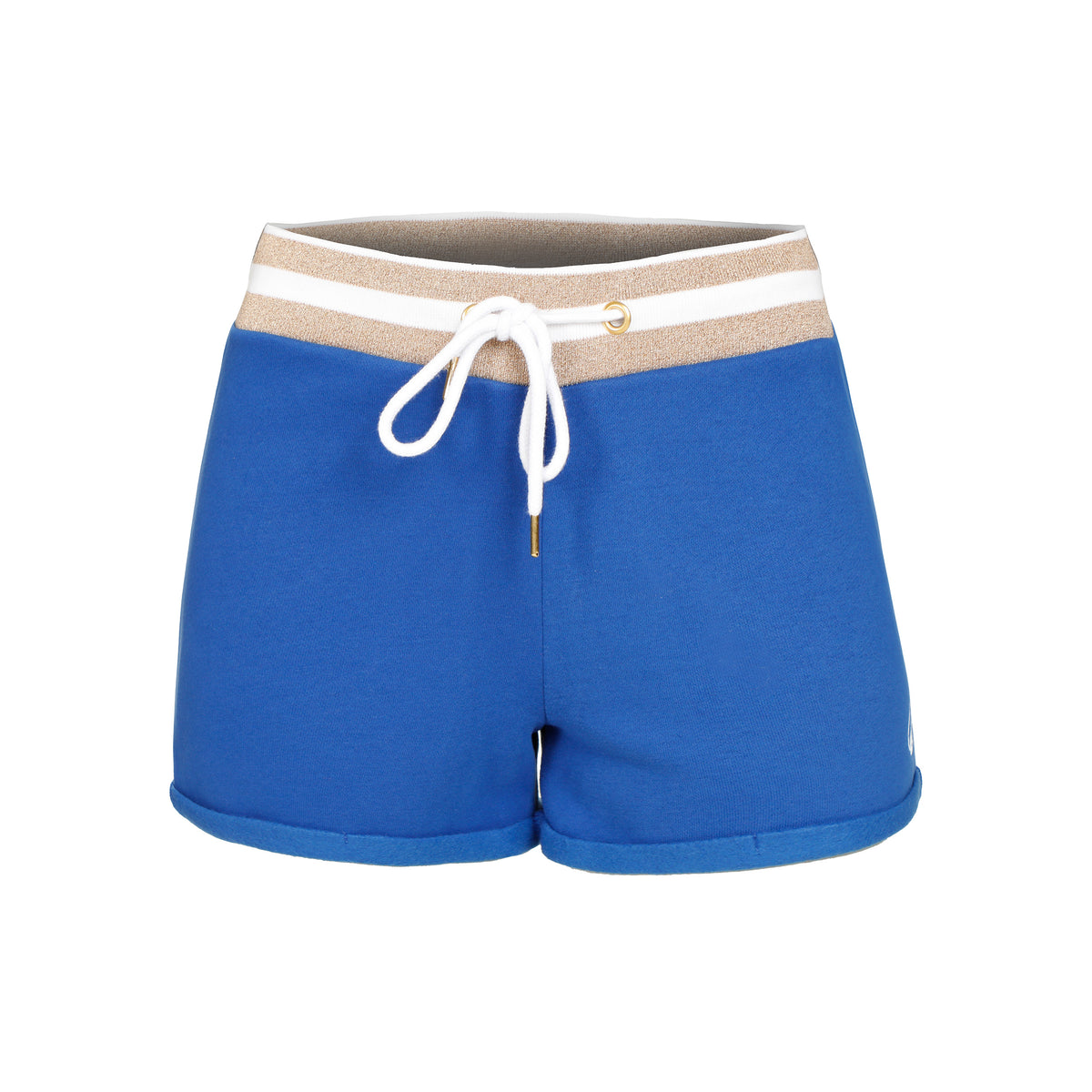 Quiet Please Retro Stripe Shorts Femmes - bleu, multicouleur