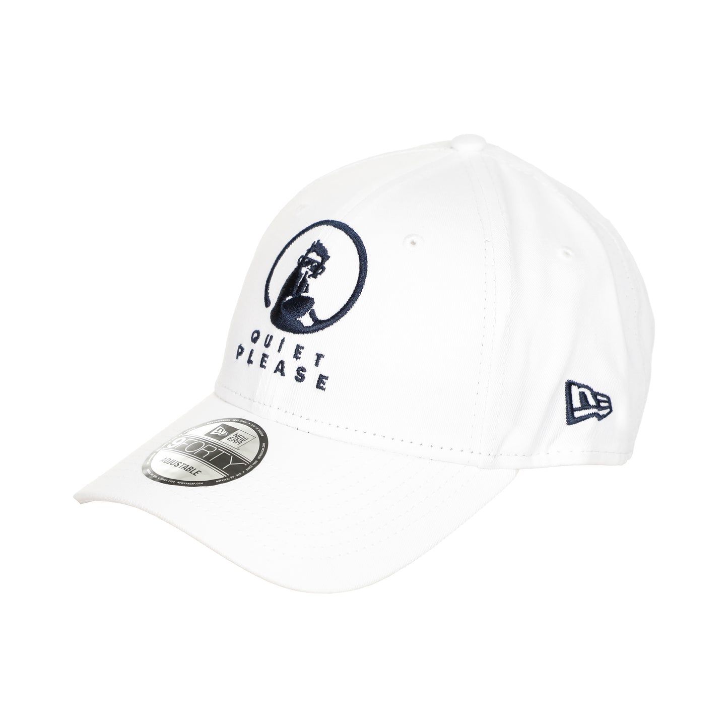 Quiet Please New Era Core 9Forty Casquette Unisex - blanc, bleu foncé