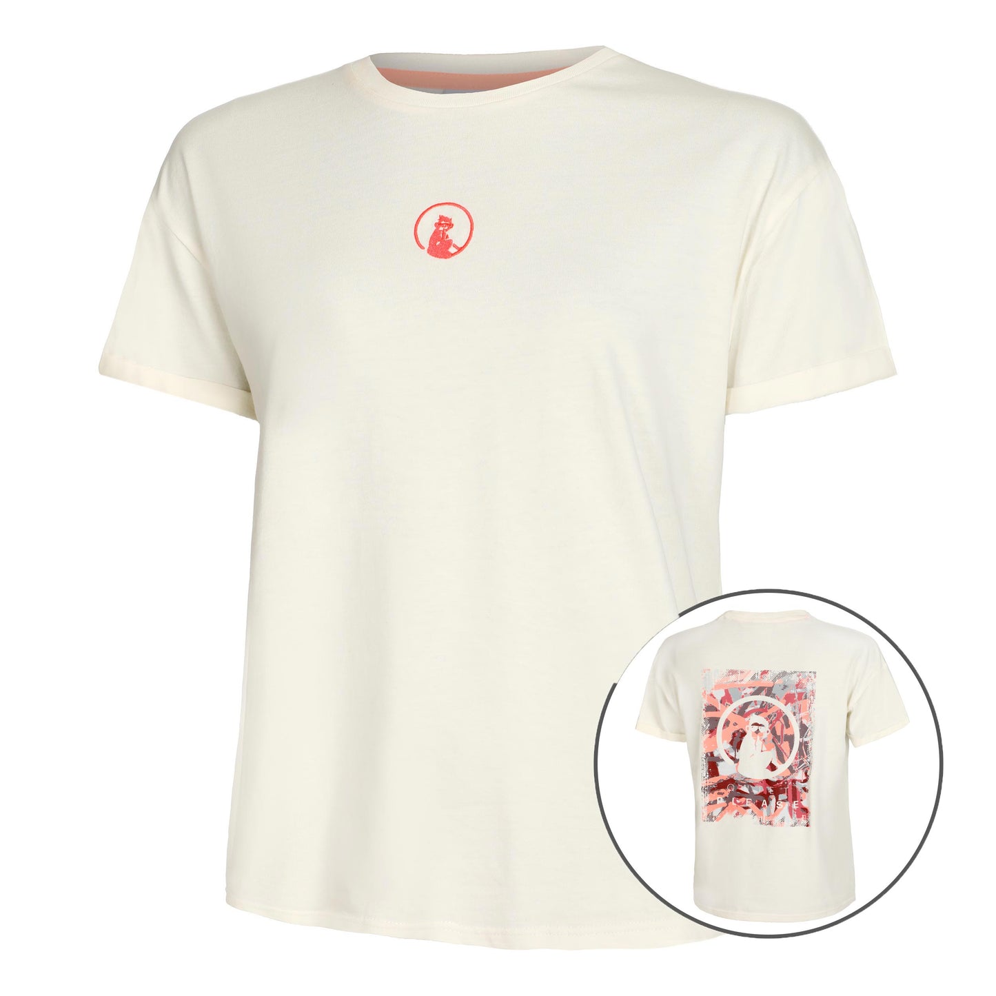 Quiet Please Sketchy T-shirt Femmes - blanc, rouge