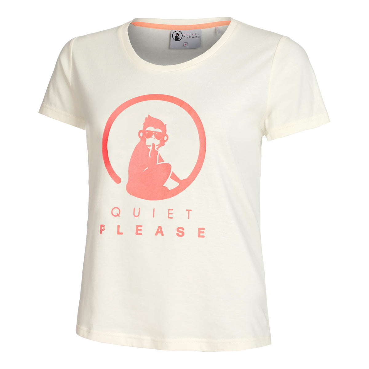 Quiet Please Baseline T-shirt Femmes - blanc, vieux rose