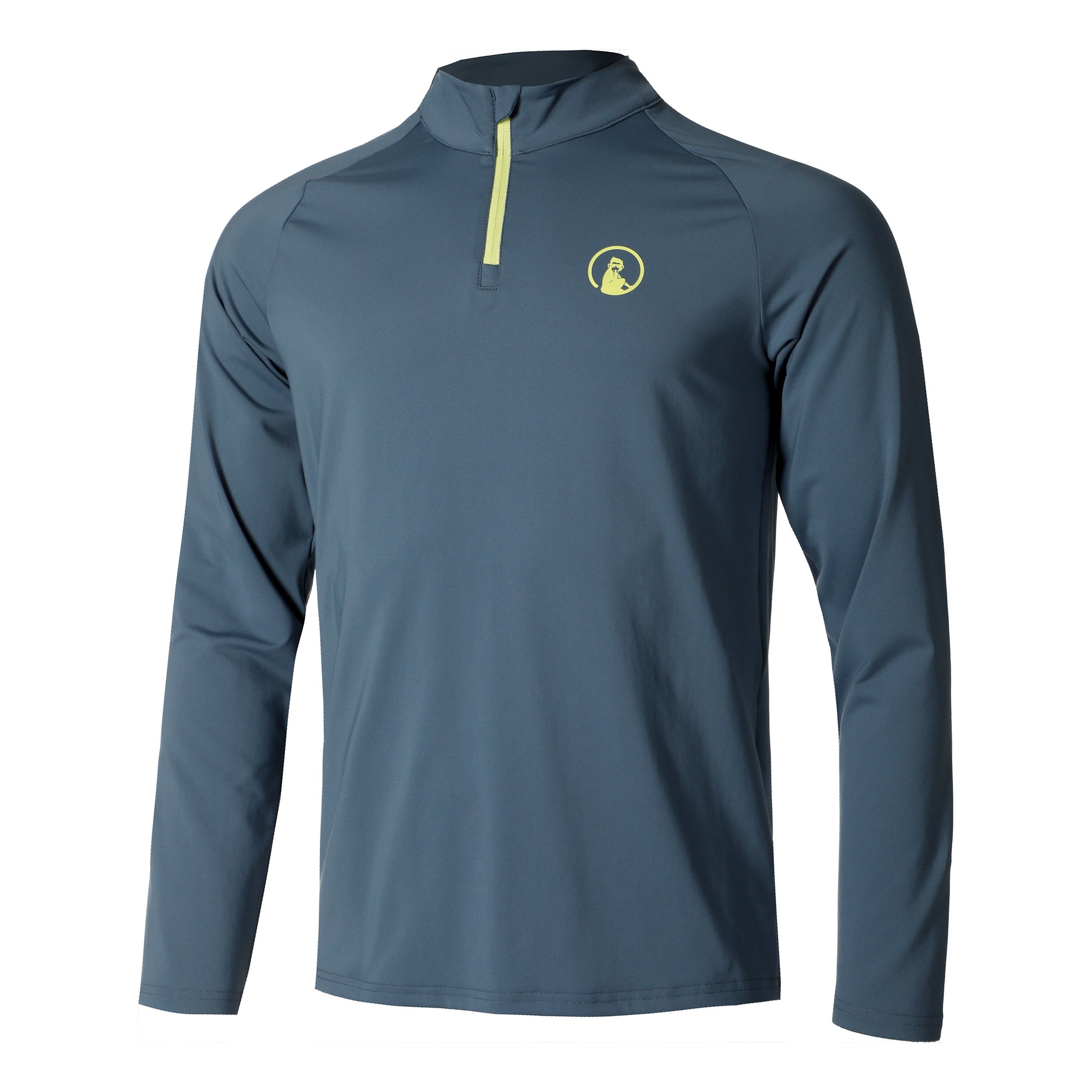 Quiet Please Big Serve 1/4 Zip Haut manches longues Hommes - bleu,