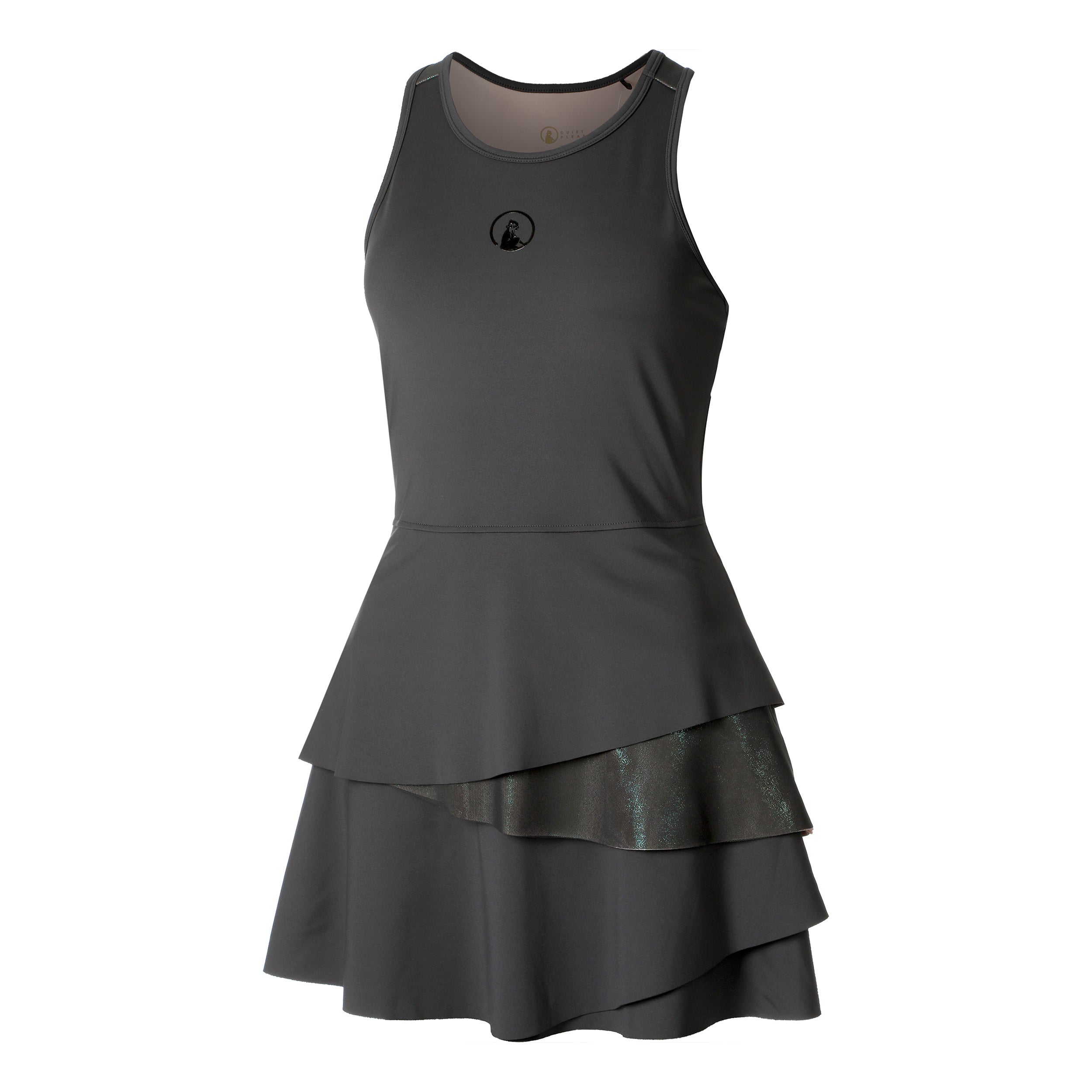 Quiet Please Flounce Robe Femmes - anthracite,