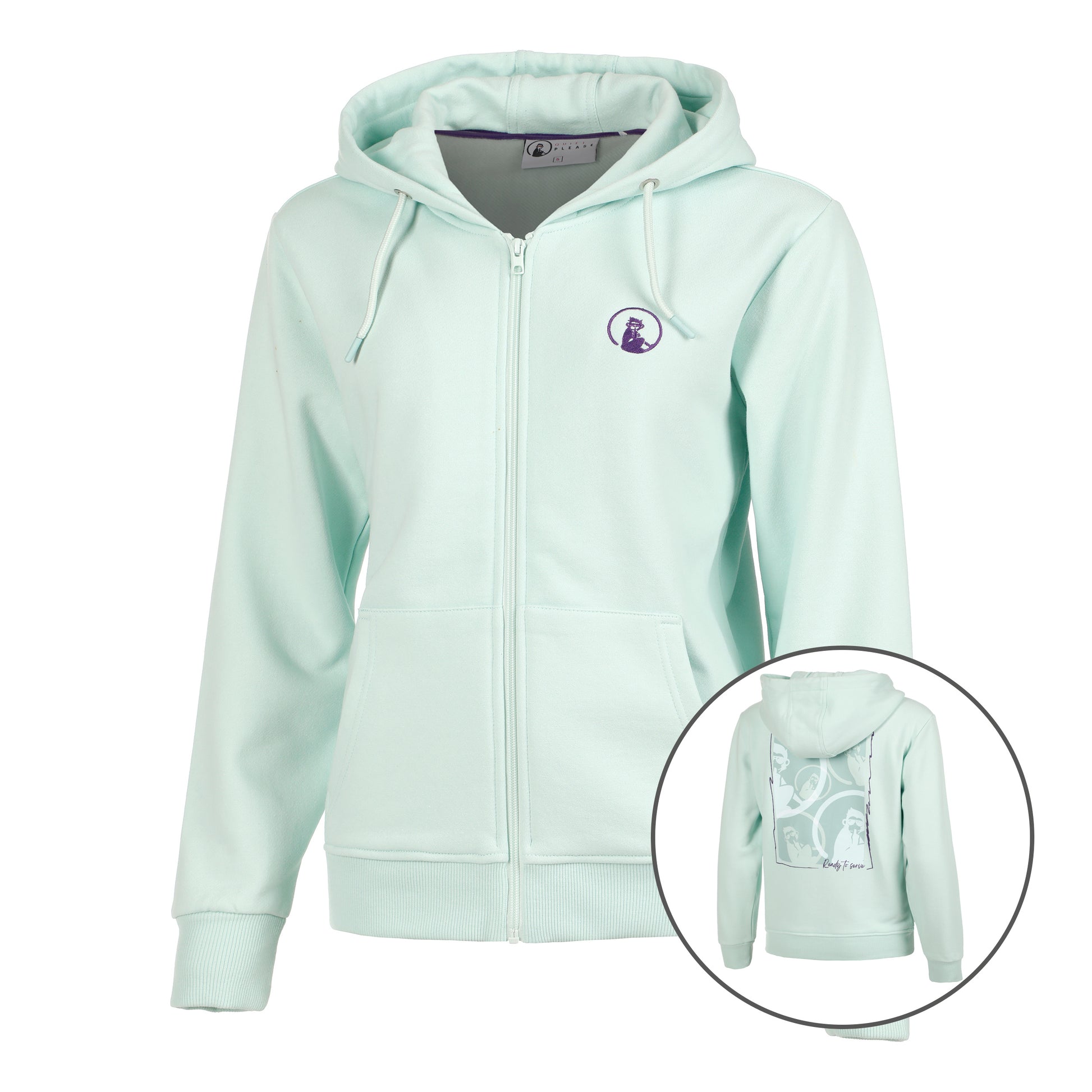 Quiet Please Circles'n'Squares 2.0 Veste De Survêtement Femmes-Mint