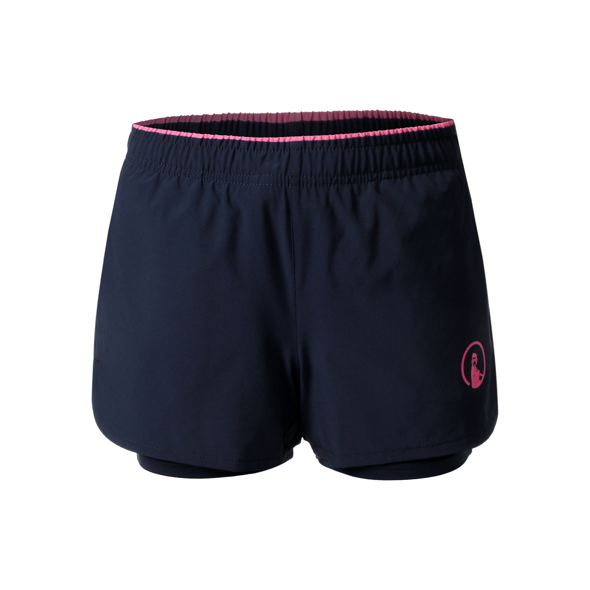 Quiet Please Point 2in1 Shorts Filles - bleu foncé, pink